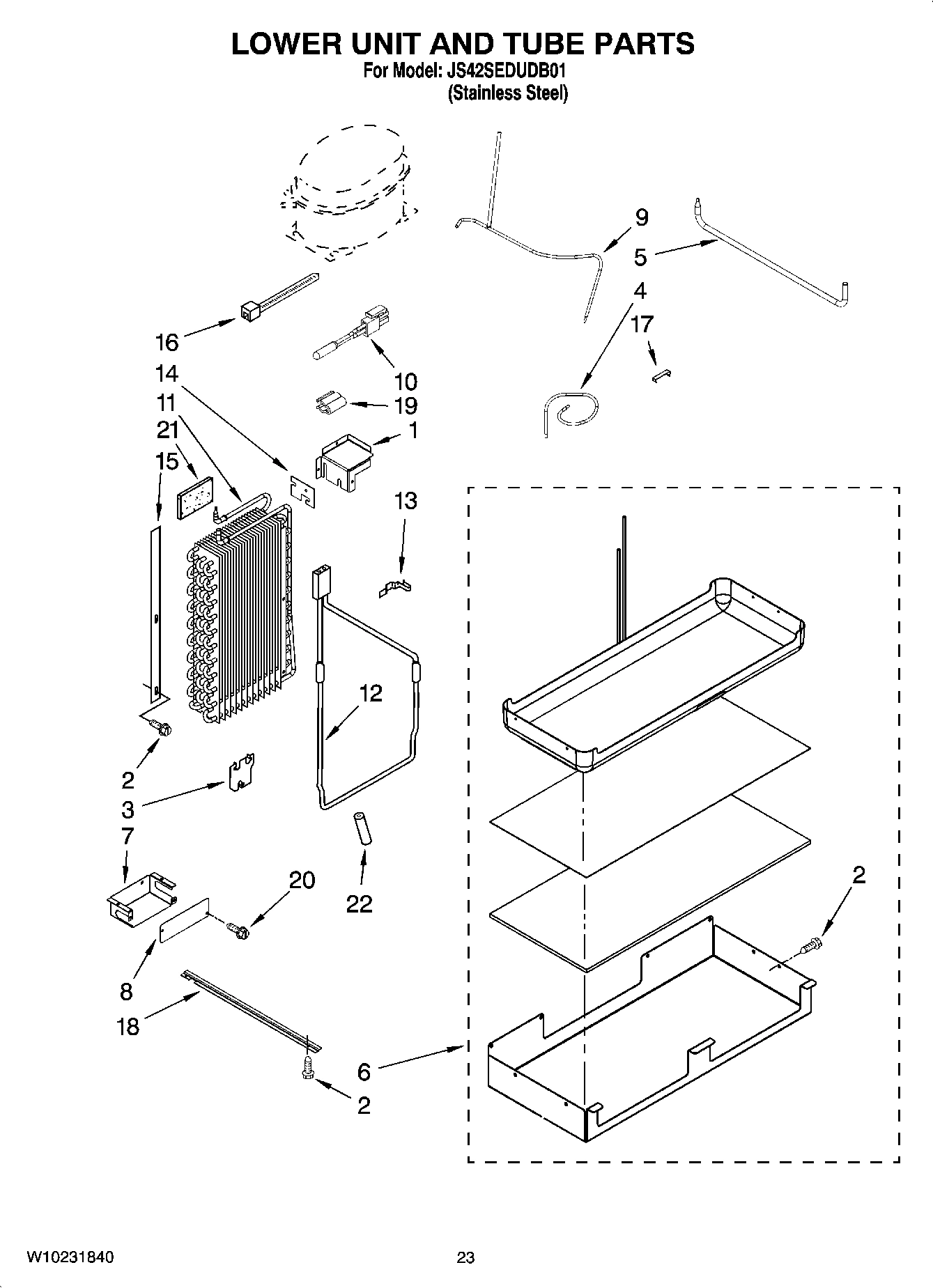 14 - LOWER UNIT AND TUBE PARTS