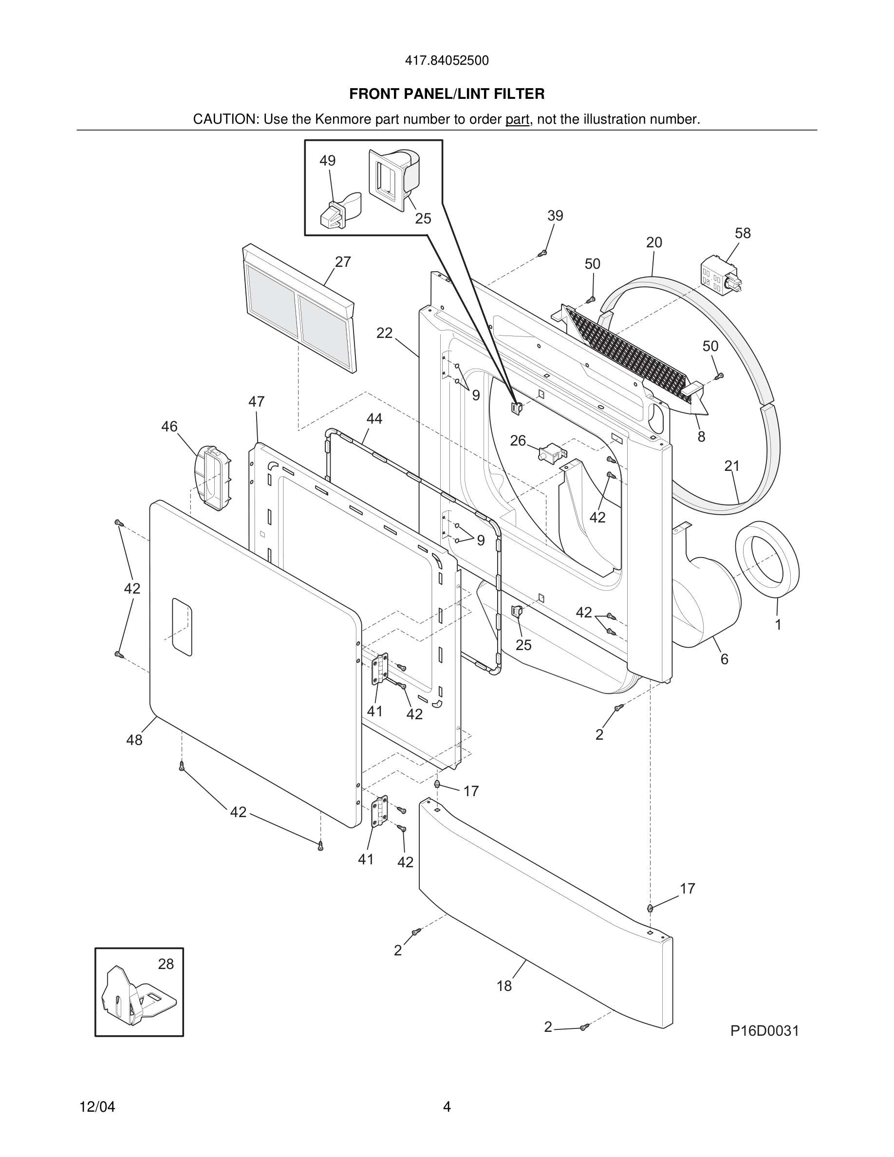 05 - FRONT PANEL/LINT FILTER