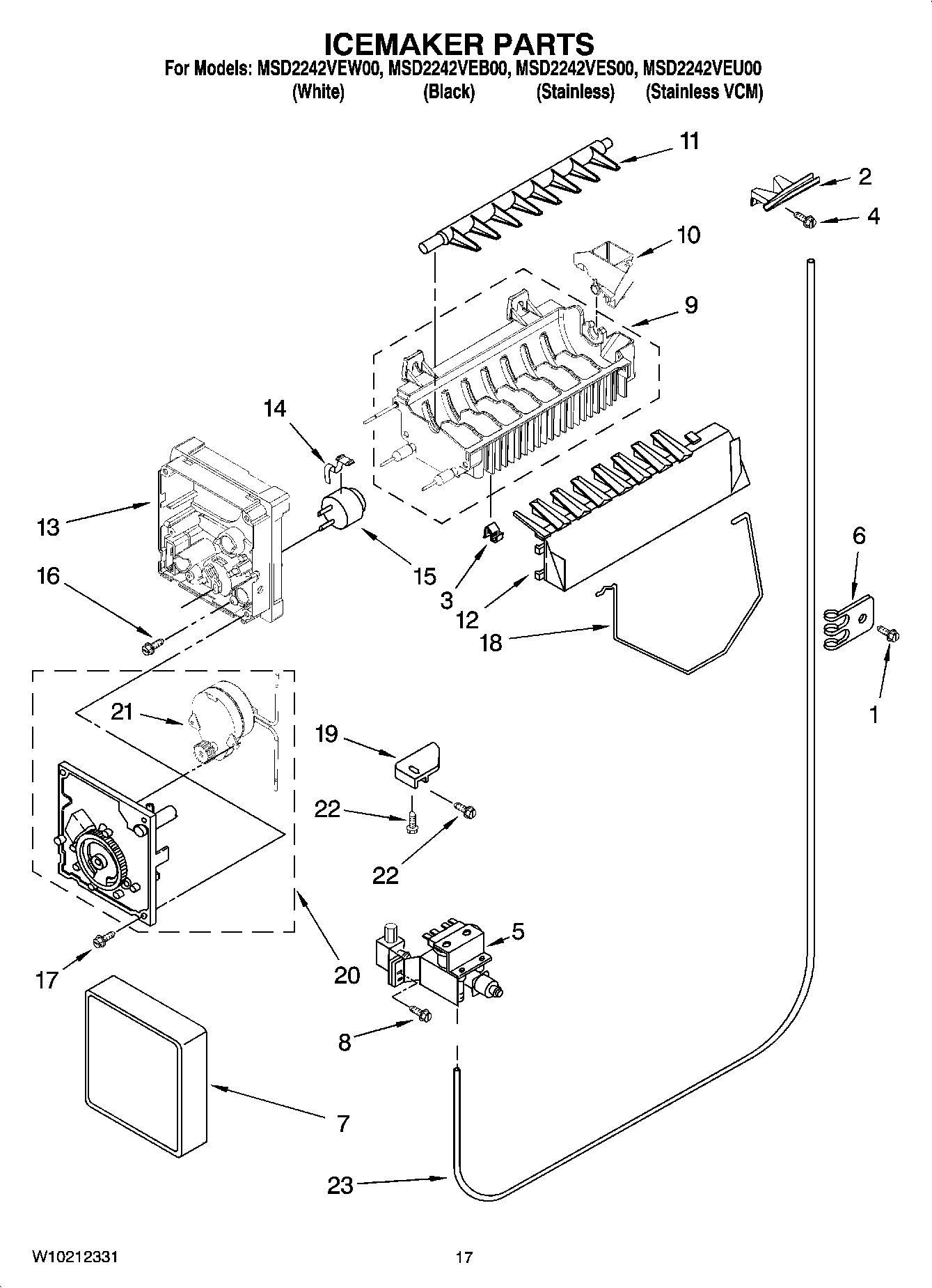 10 - ICEMAKER PARTS