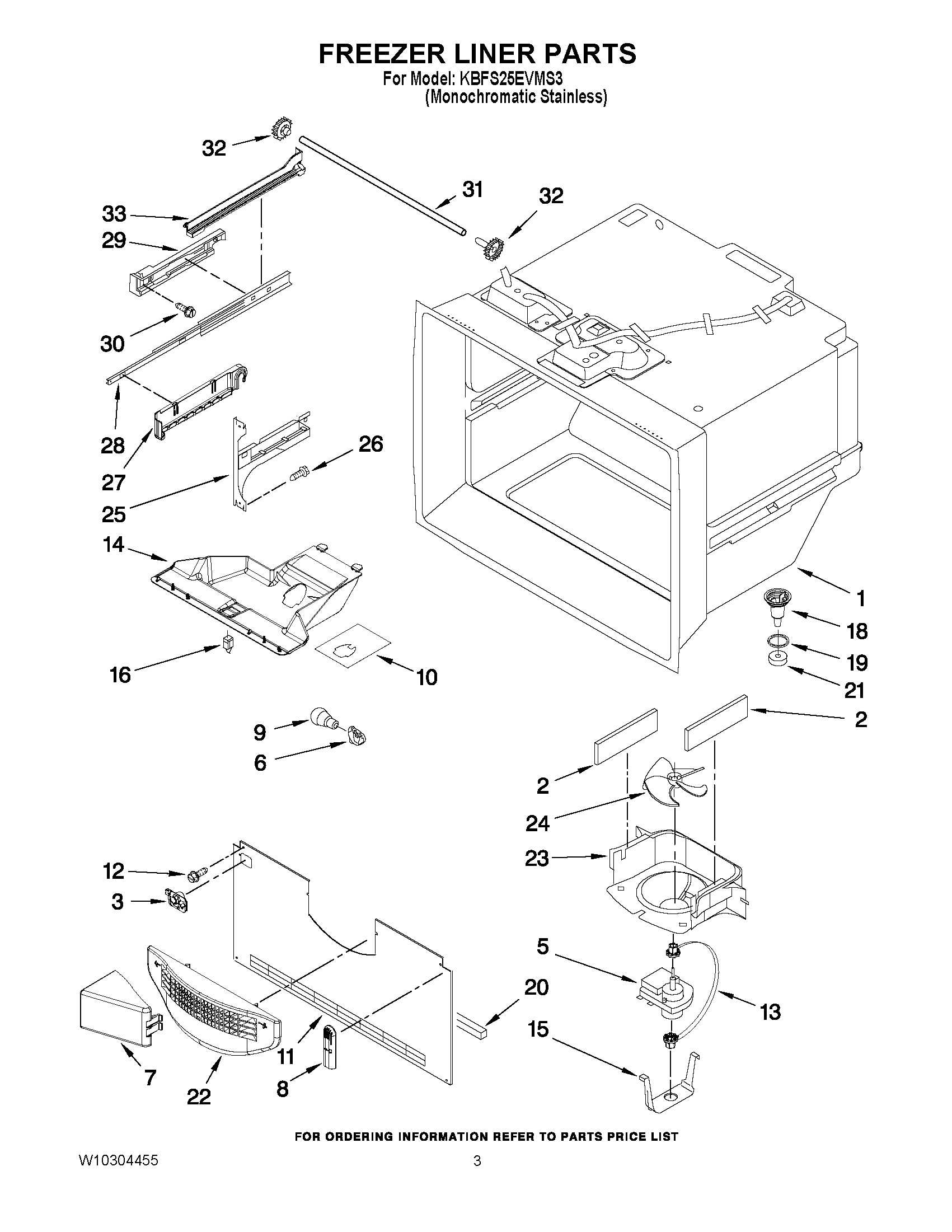 02 - FREEZER LINER PARTS