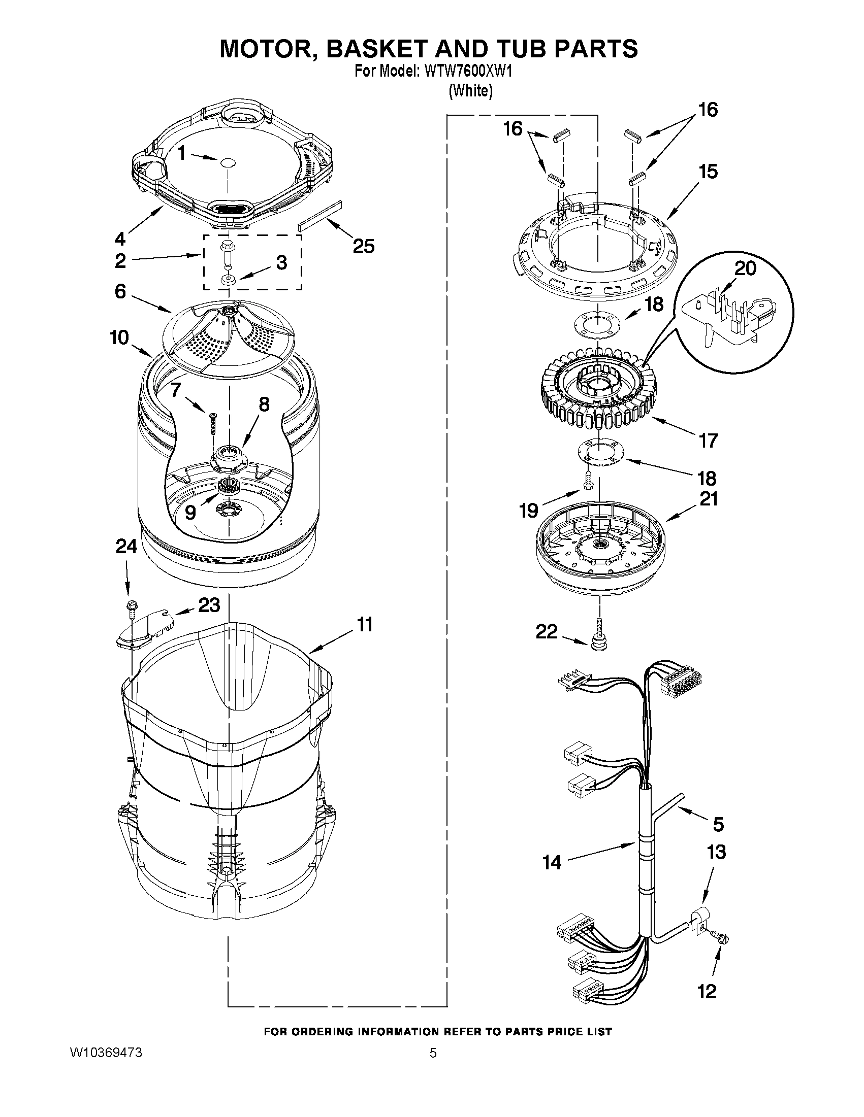 03 - MOTOR, BASKET AND TUB PARTS
