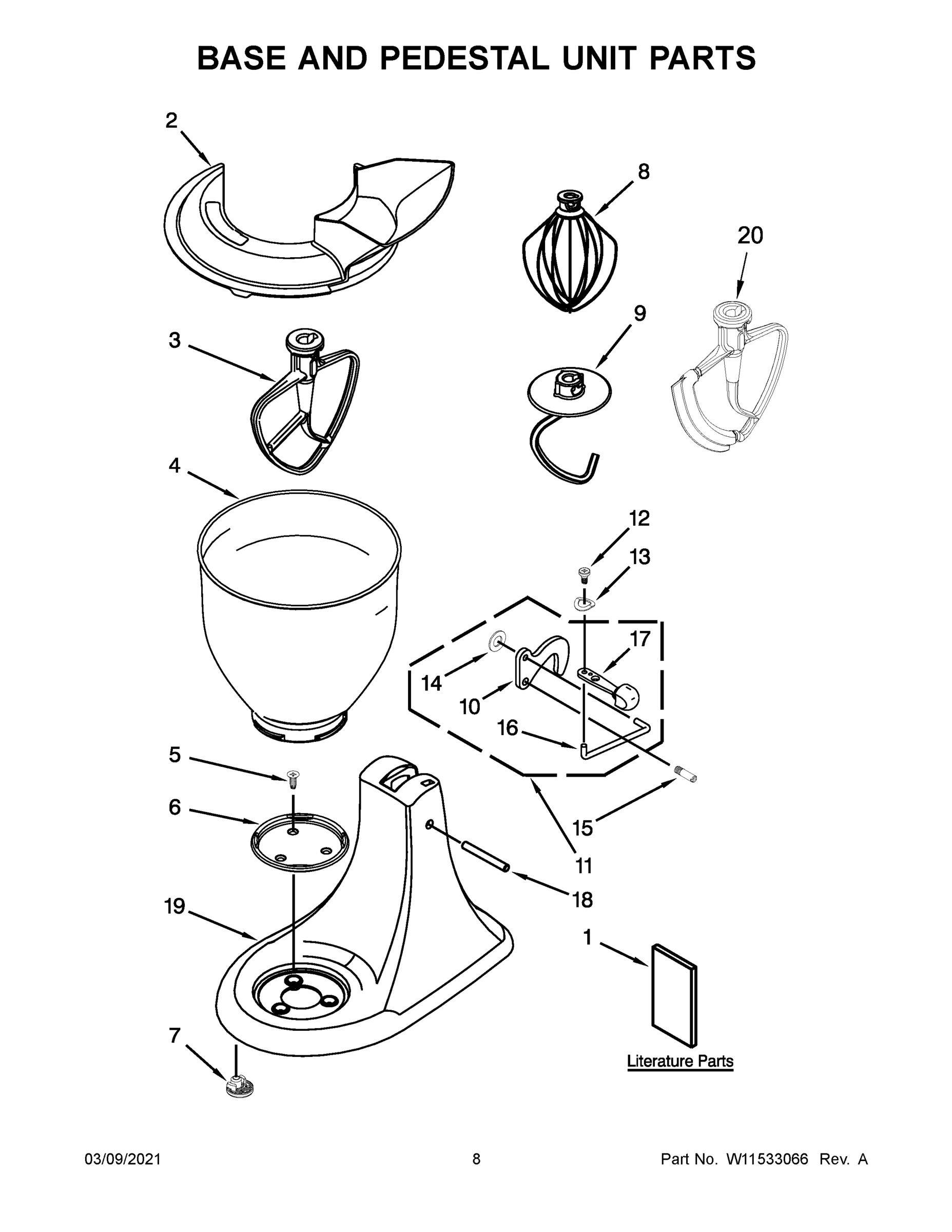05 - BASE AND PEDESTAL UNIT PARTS