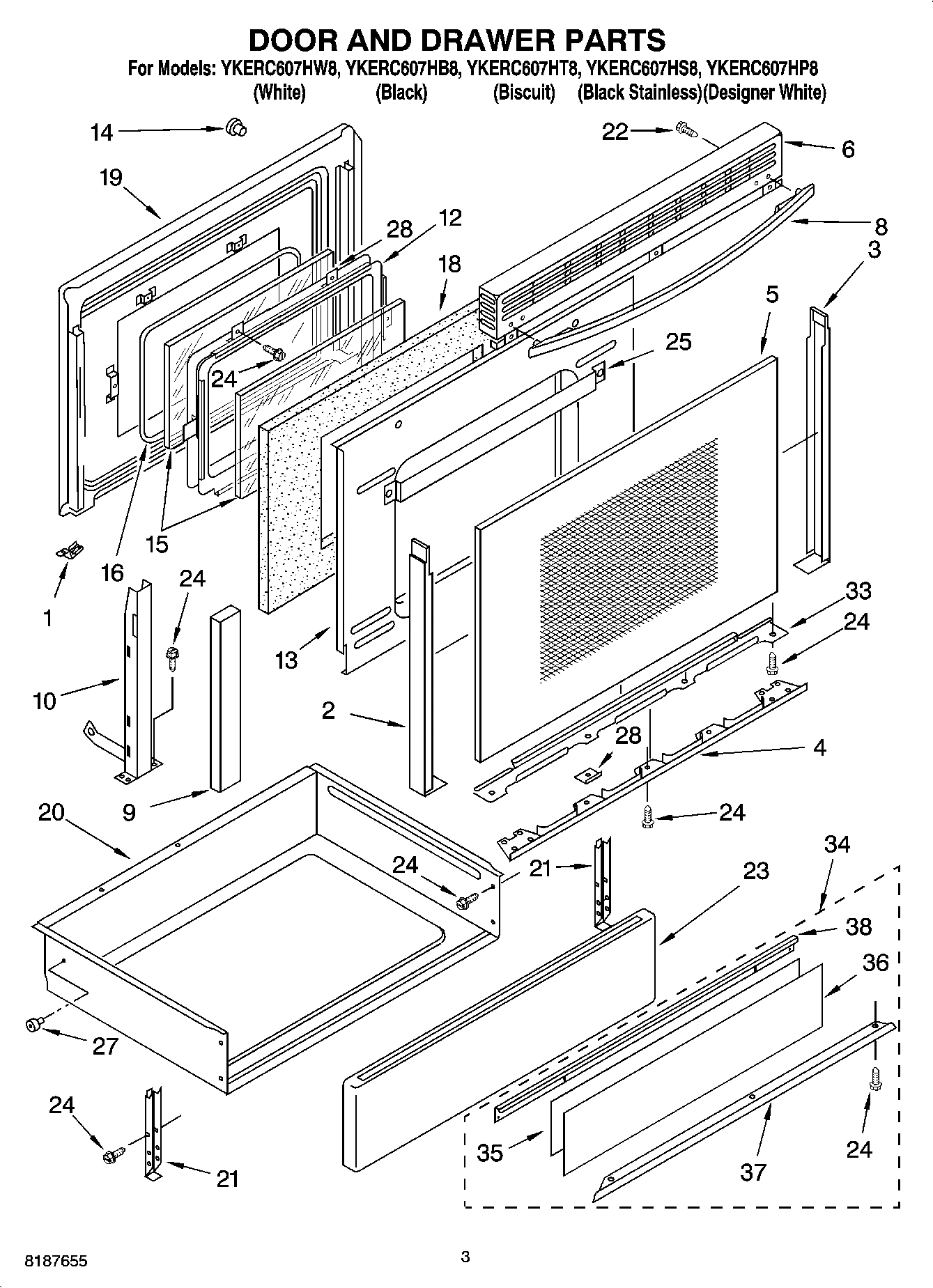 02 - DOOR AND DRAWER PARTS