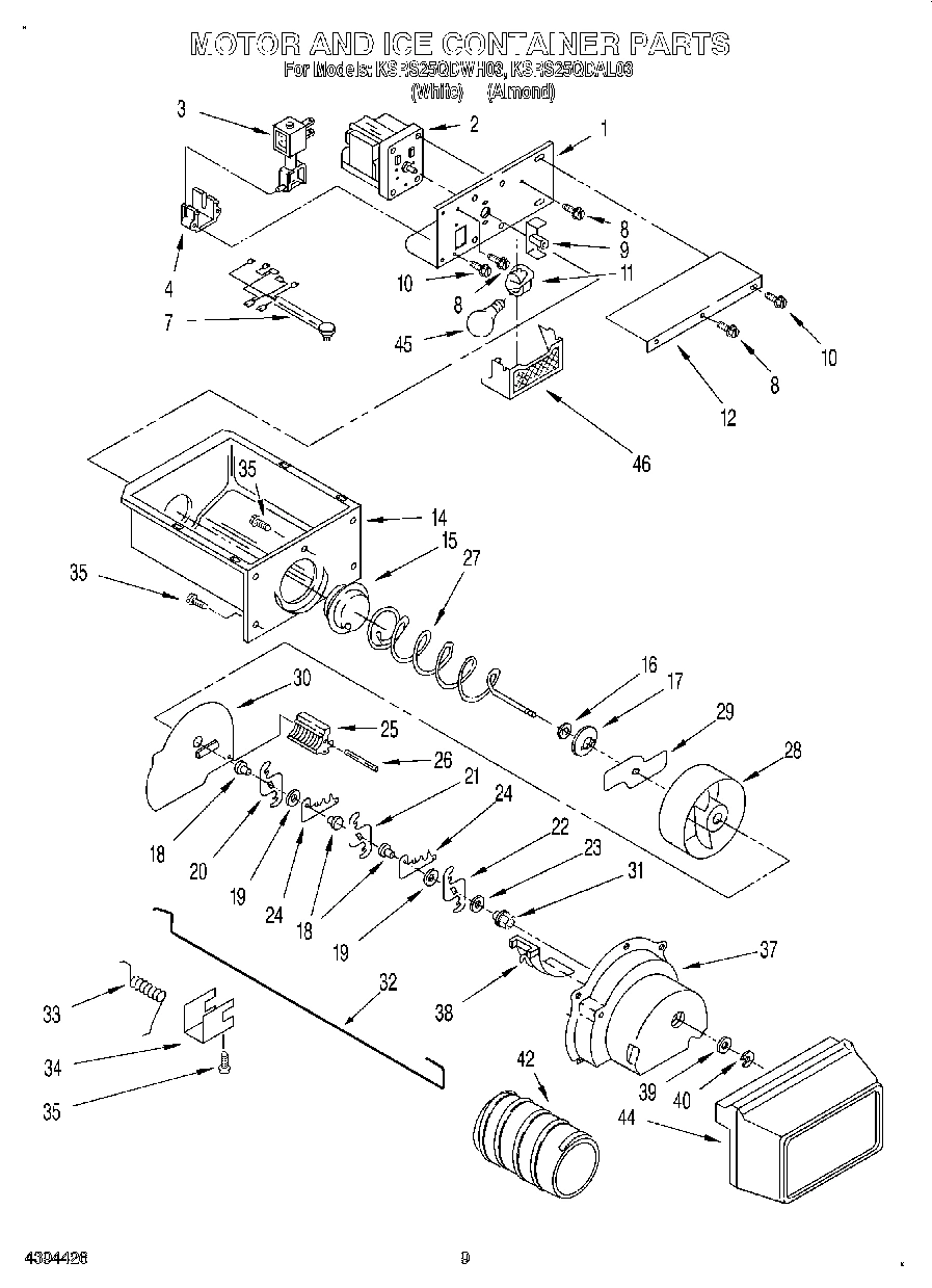 06 - MOTOR AND ICE CONTAINER