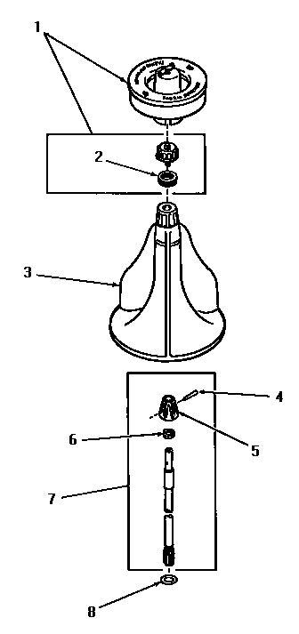 09 - AGITATOR, SHAFT & FABRIC SOFTENER DISP