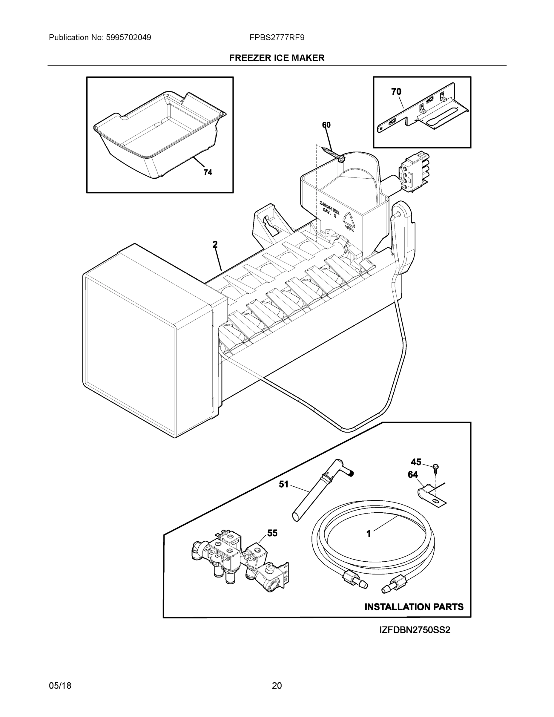 10 - FREEZER ICE MAKER