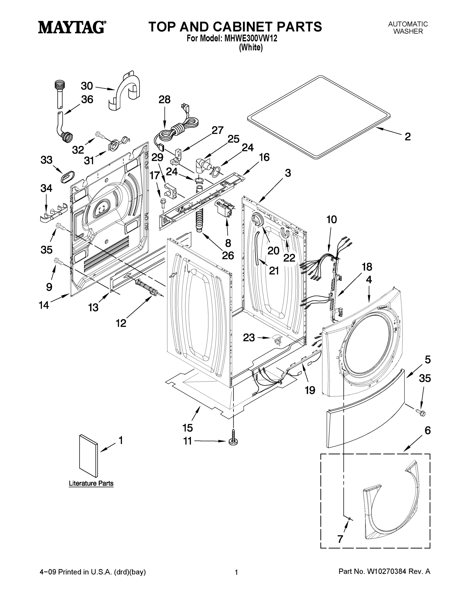 01 - TOP AND CABINET PARTS