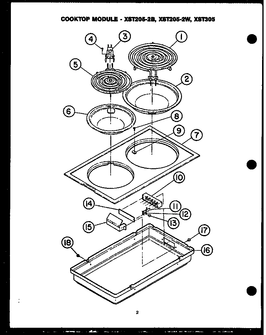 02 - COOKTOP MOD-XST205-2B/XST205-2W/XST305