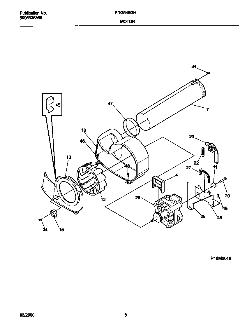 05 - P16M0019 MOTOR, BLOWER