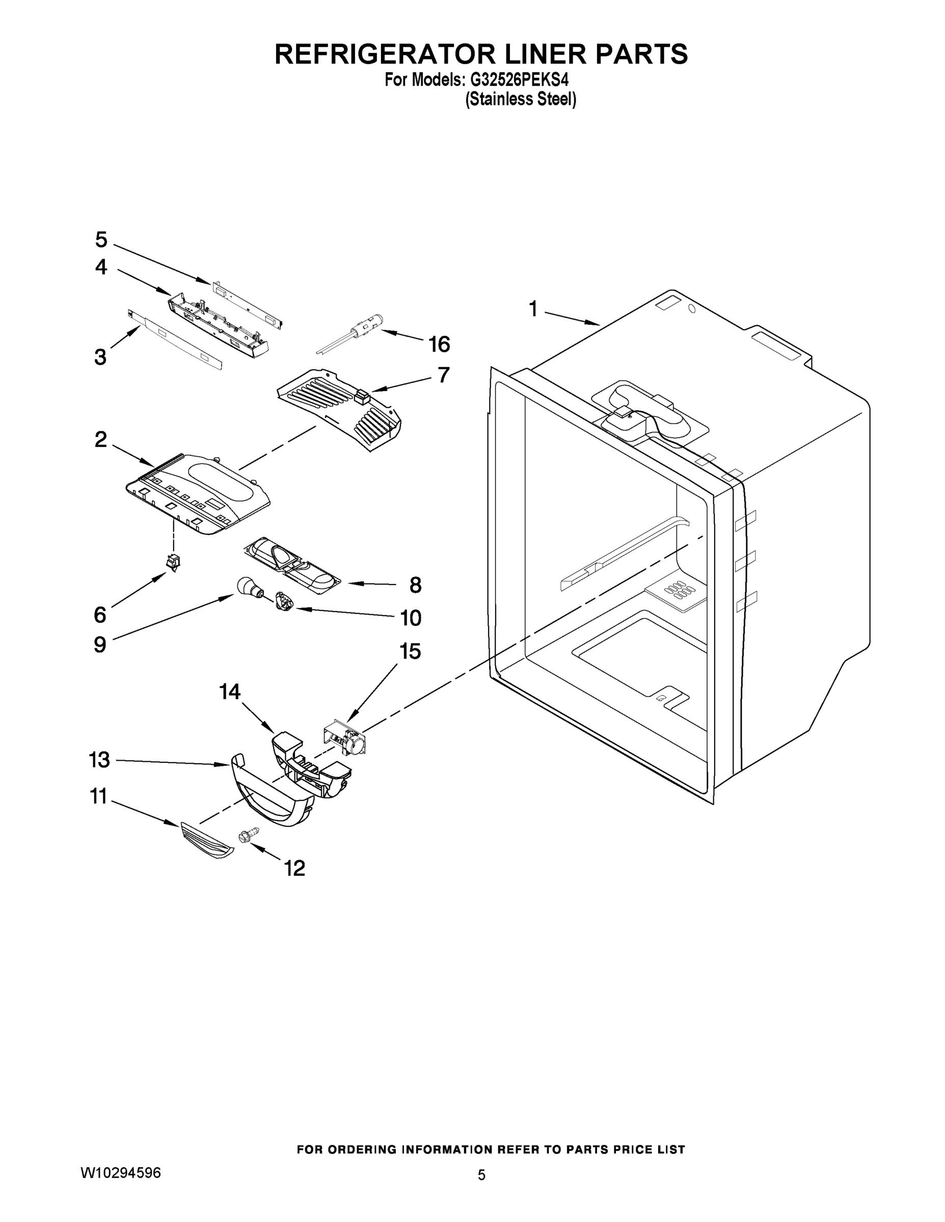 03 - REFRIGERATOR LINER PARTS