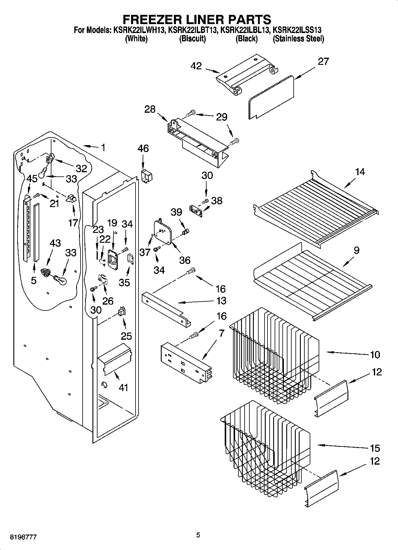 04 - FREEZER LINER PARTS