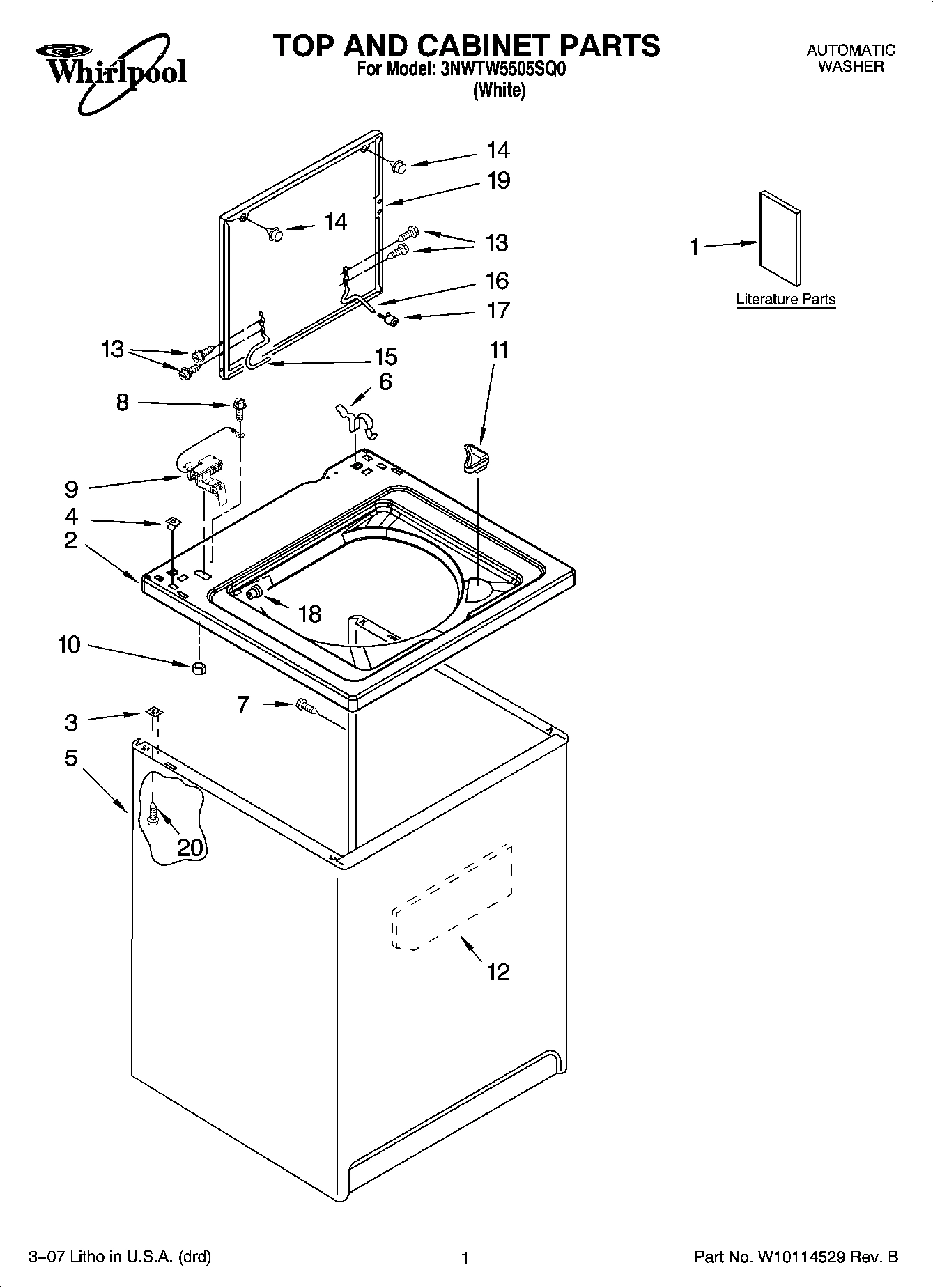 01 - TOP AND CABINET PARTS