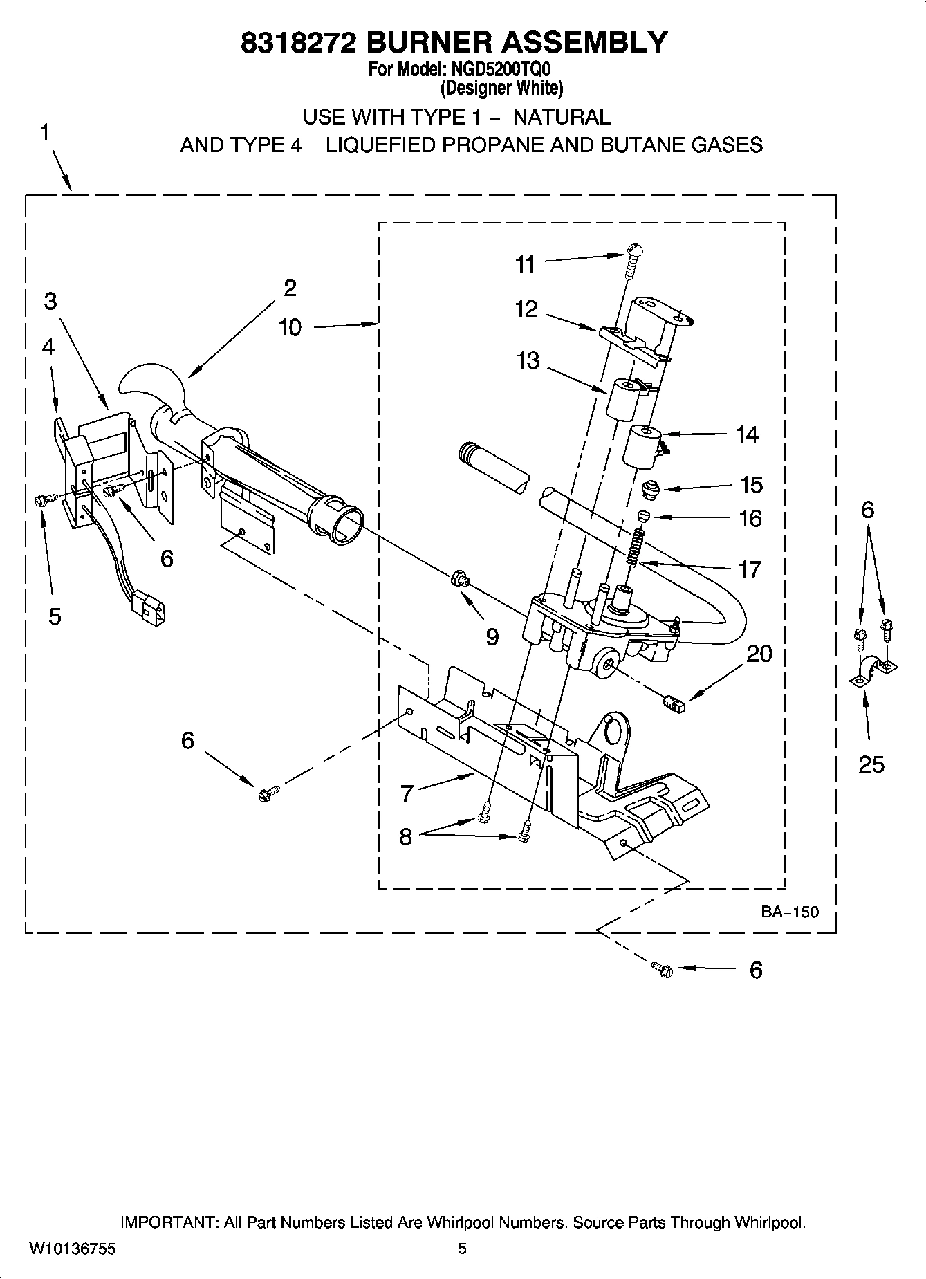 03 - 8318272 BURNER ASSEMBLY