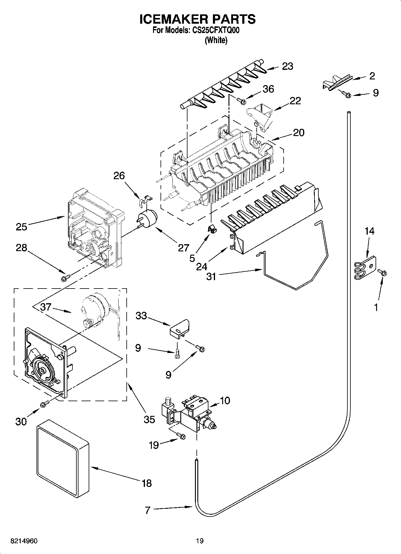 12 - ICEMAKER PARTS, OPTIONAL PARTS (NOT INCLUDED)