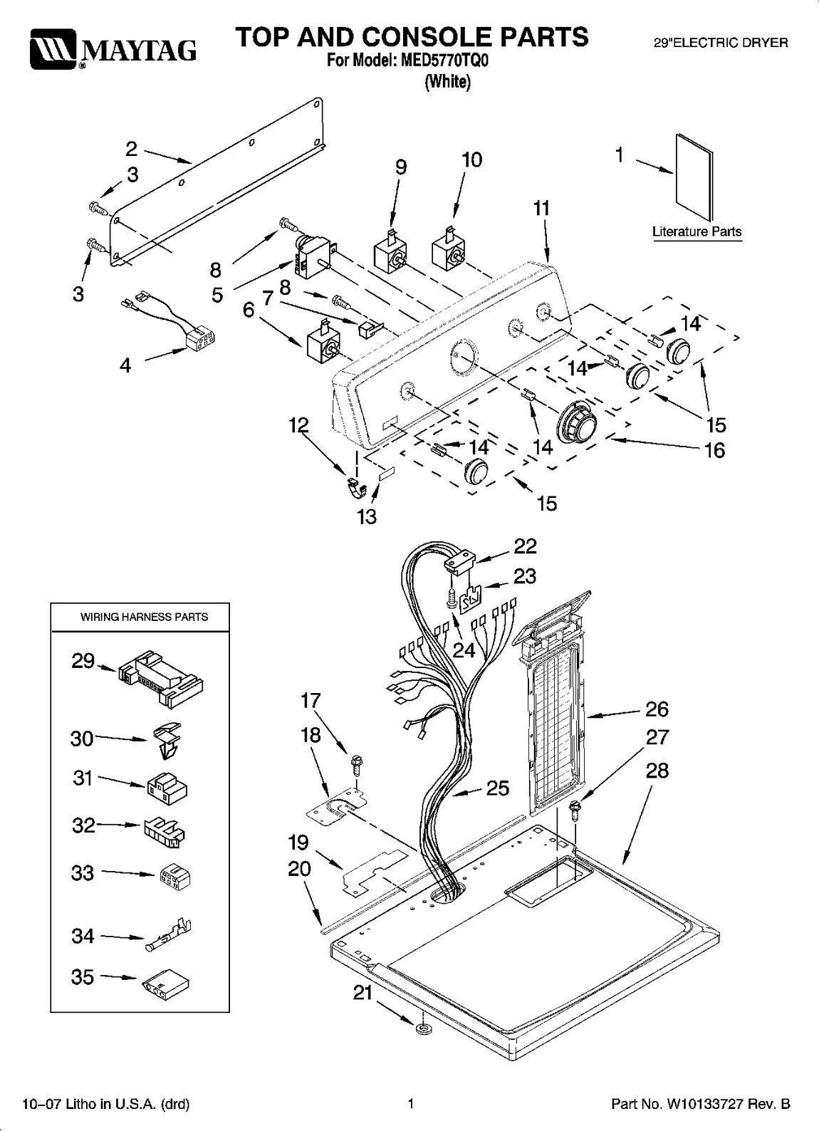 01 - TOP AND CONSOLE PARTS