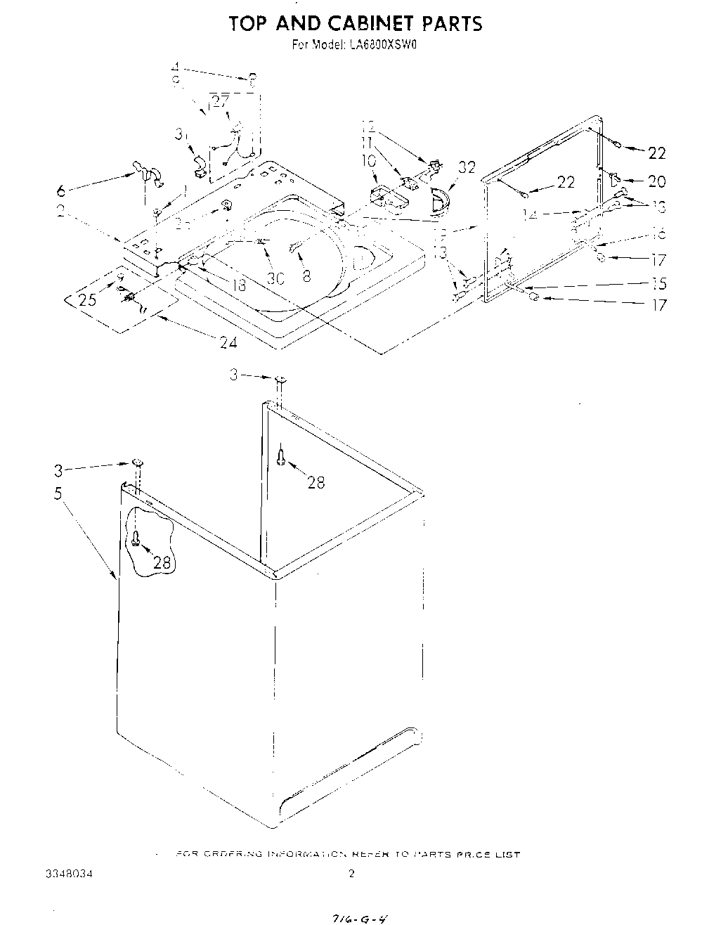 02 - TOP AND CABINET , LITERATURE AND OPTIONAL