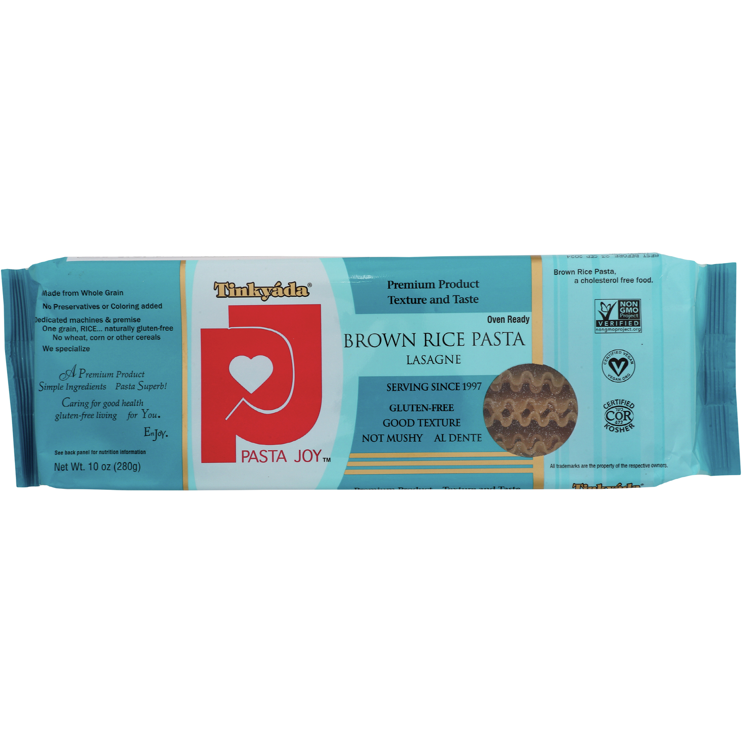 Tinkyada Brown Rice Pasta - Oven Ready Lasagne | 10 oz Package