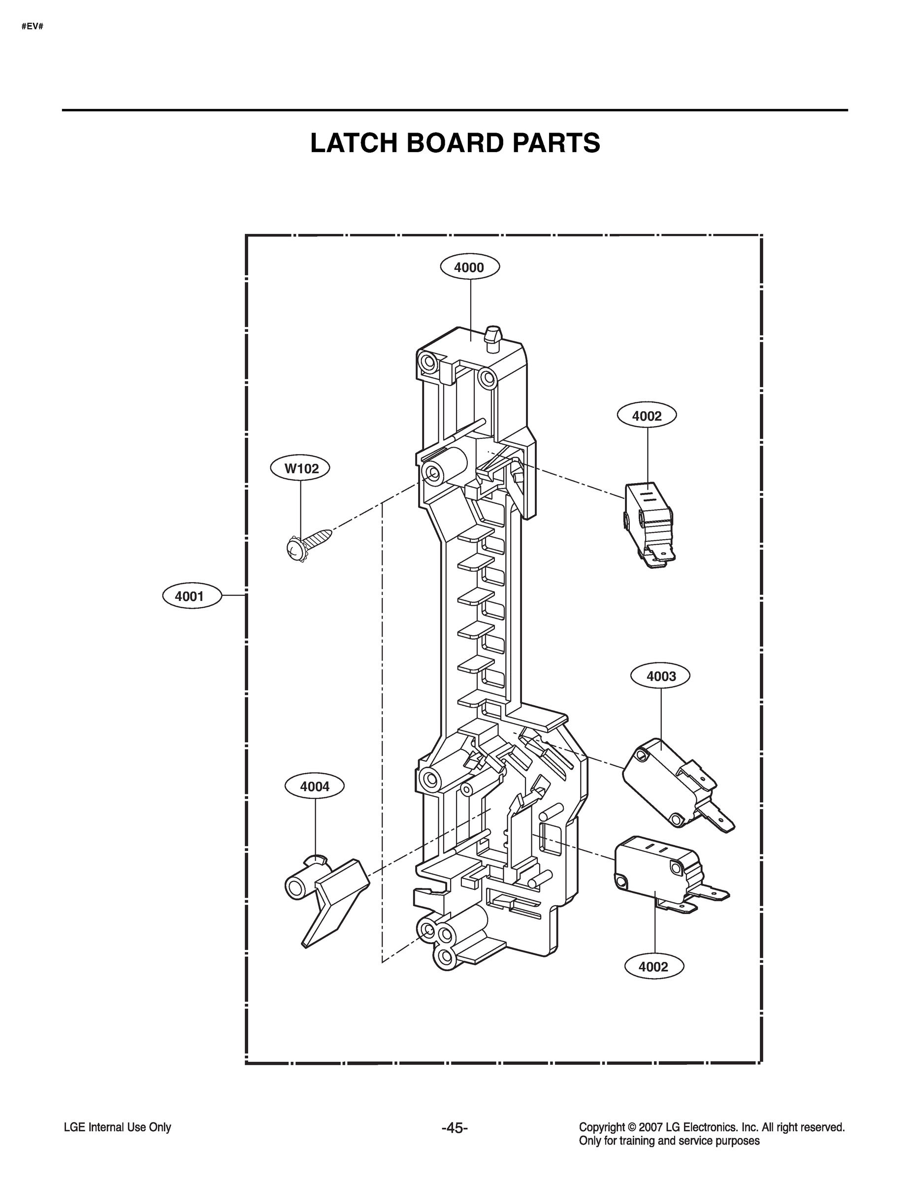 LATCH BOARD PARTS