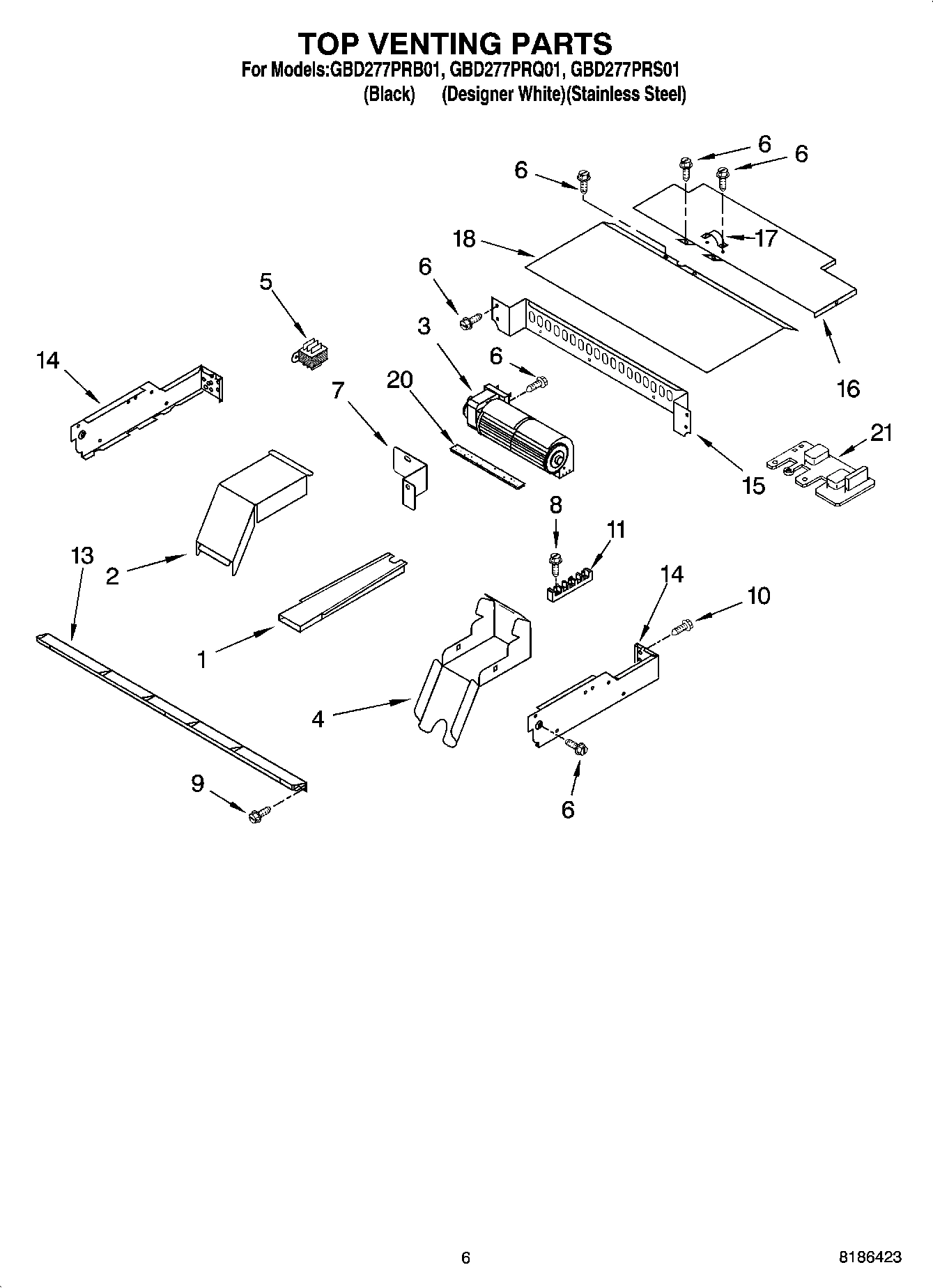 05 - TOP VENTING PARTS, OPTIONAL PARTS