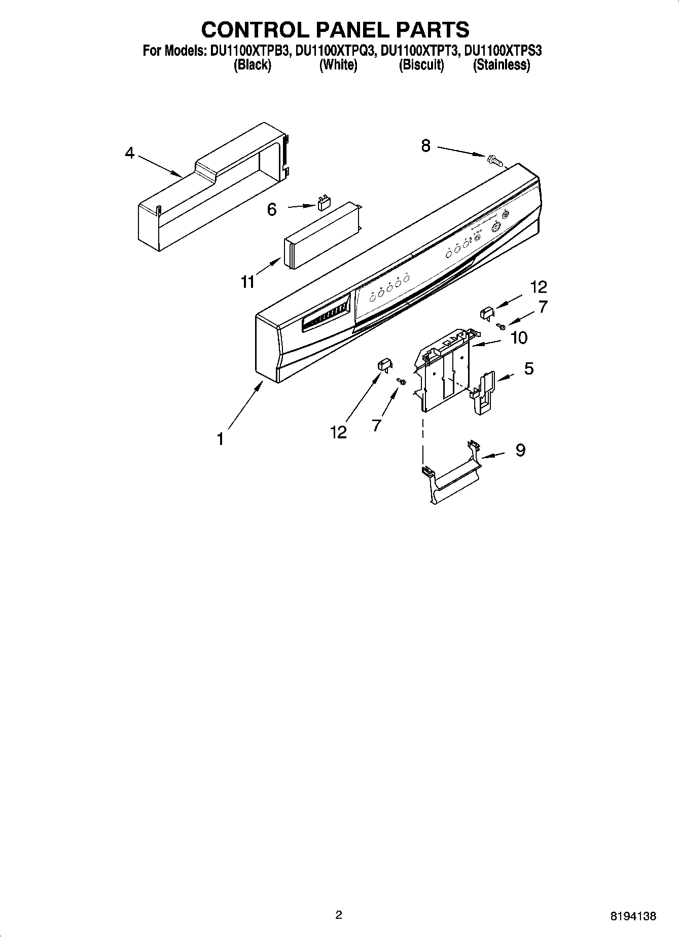02 - CONTROL PANEL PARTS