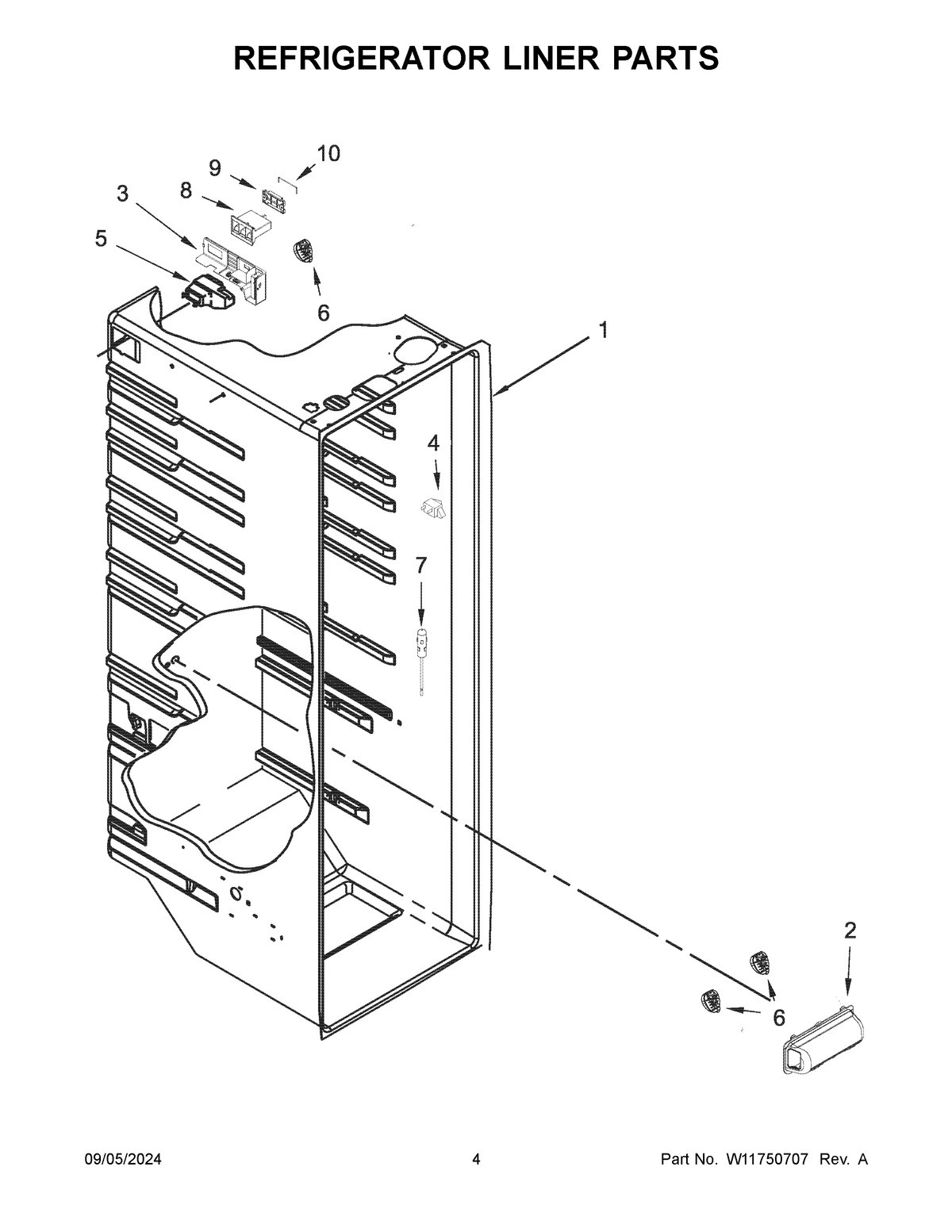 03 - REFRIGERATOR LINER PARTS