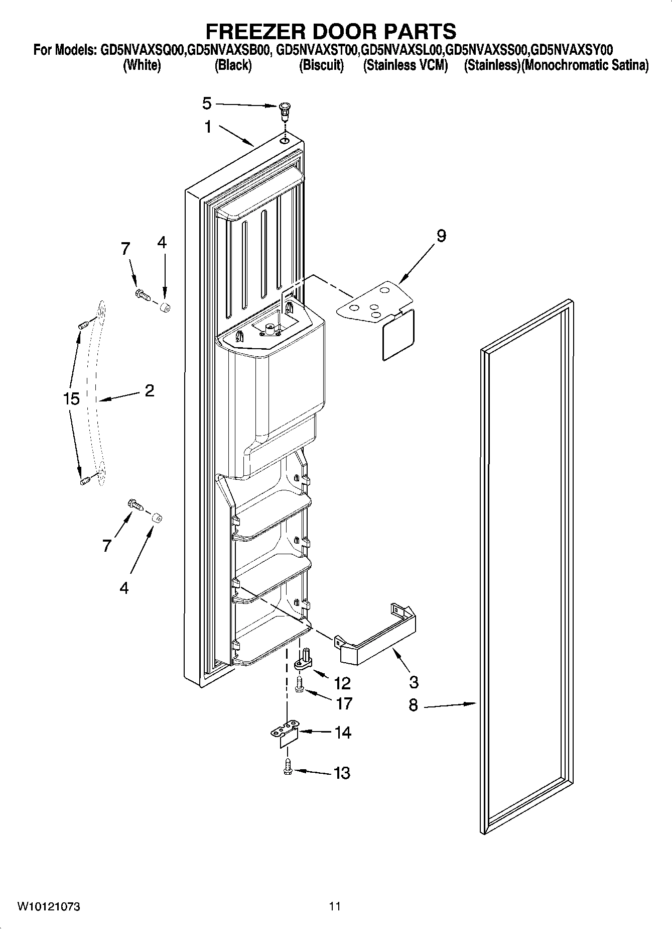 07 - FREEZER DOOR PARTS