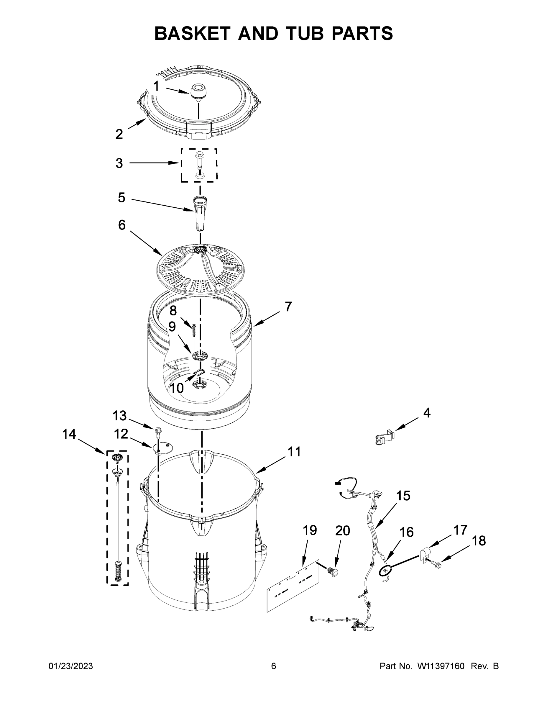 04 - BASKET AND TUB PARTS