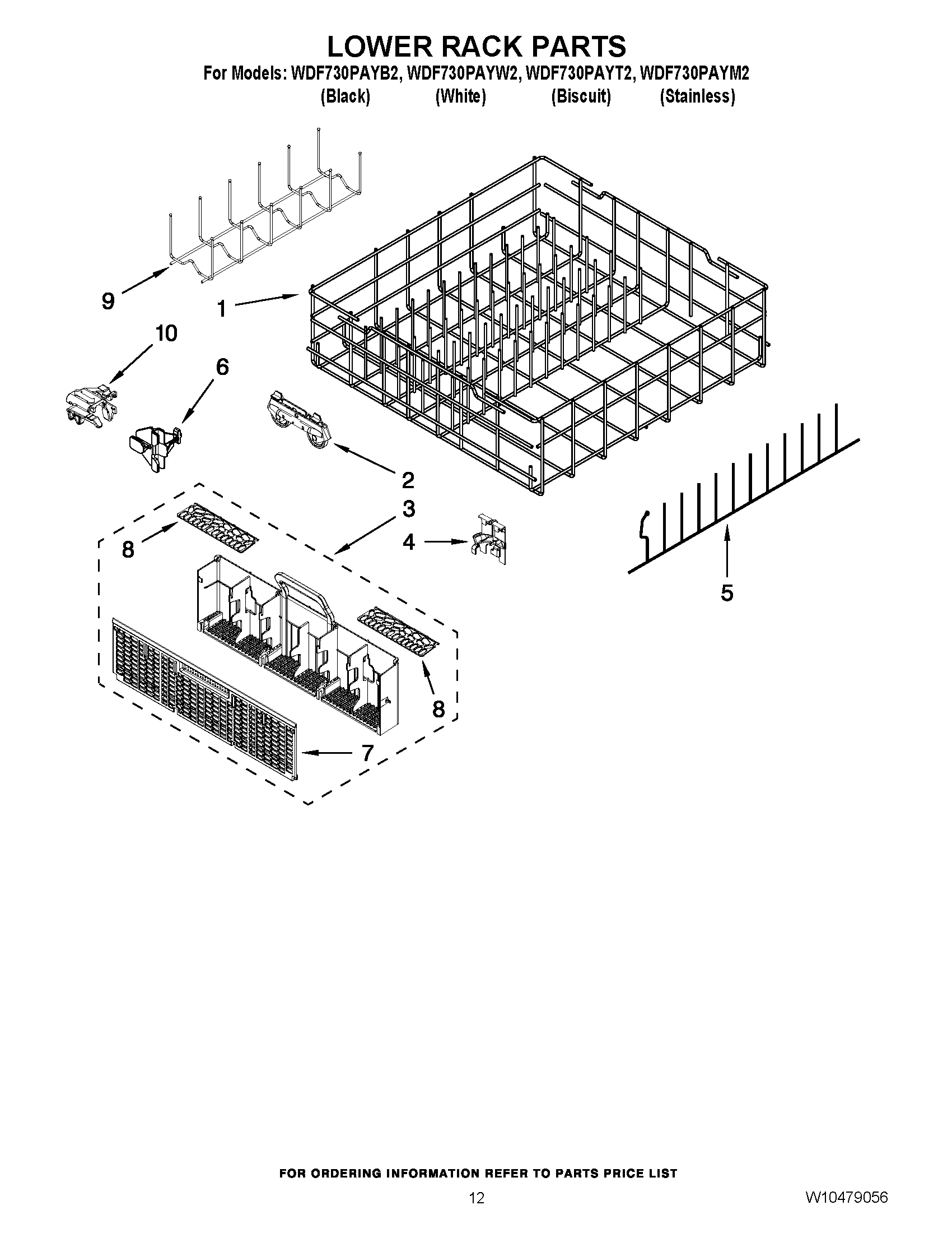 10 - LOWER RACK PARTS