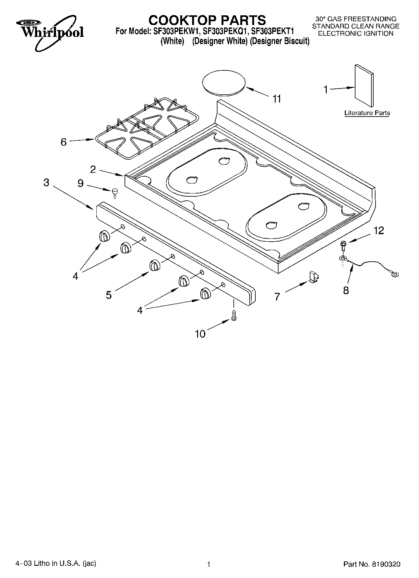 01 - COOKTOP PARTS
