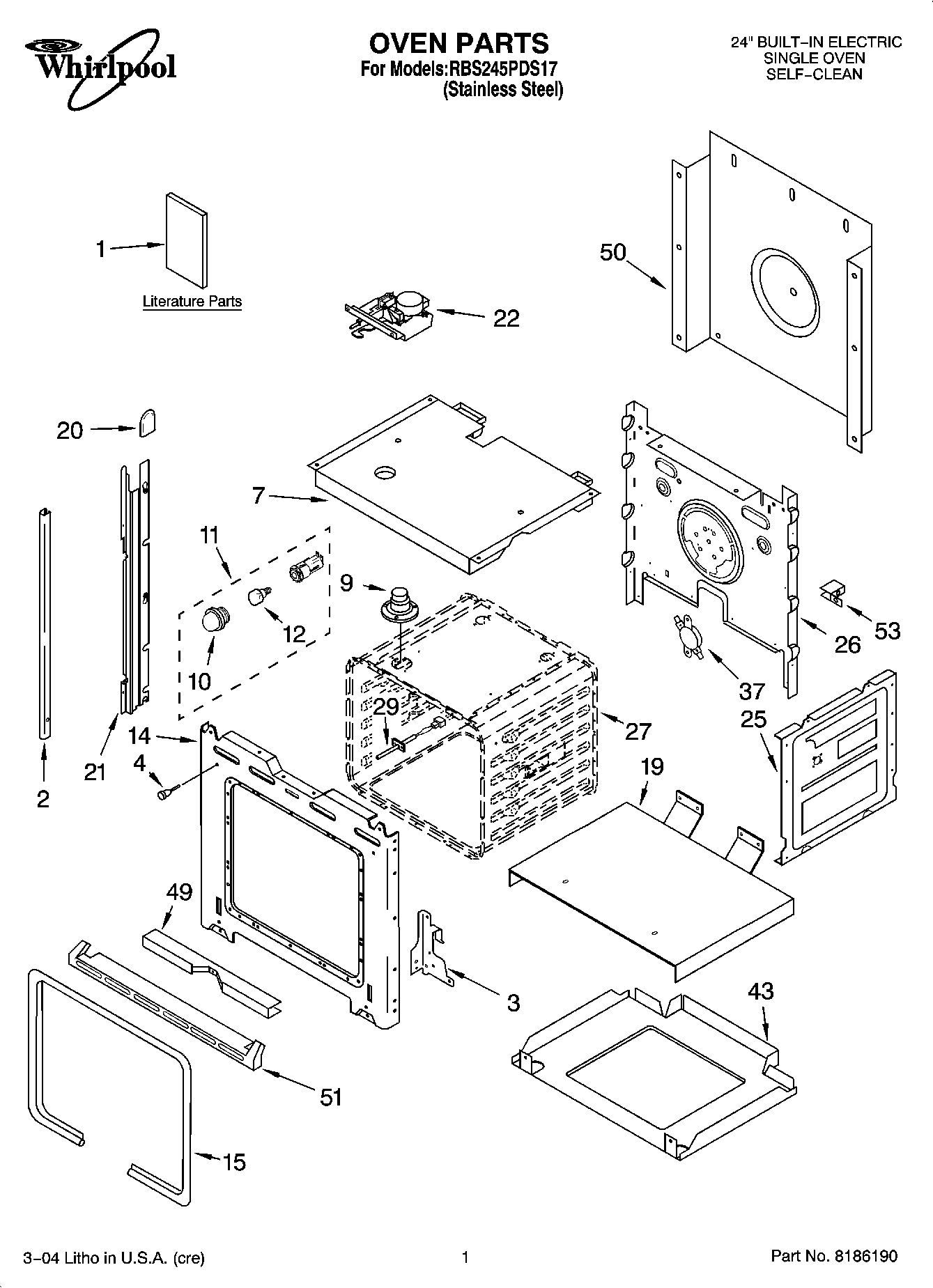 01 - OVEN PARTS