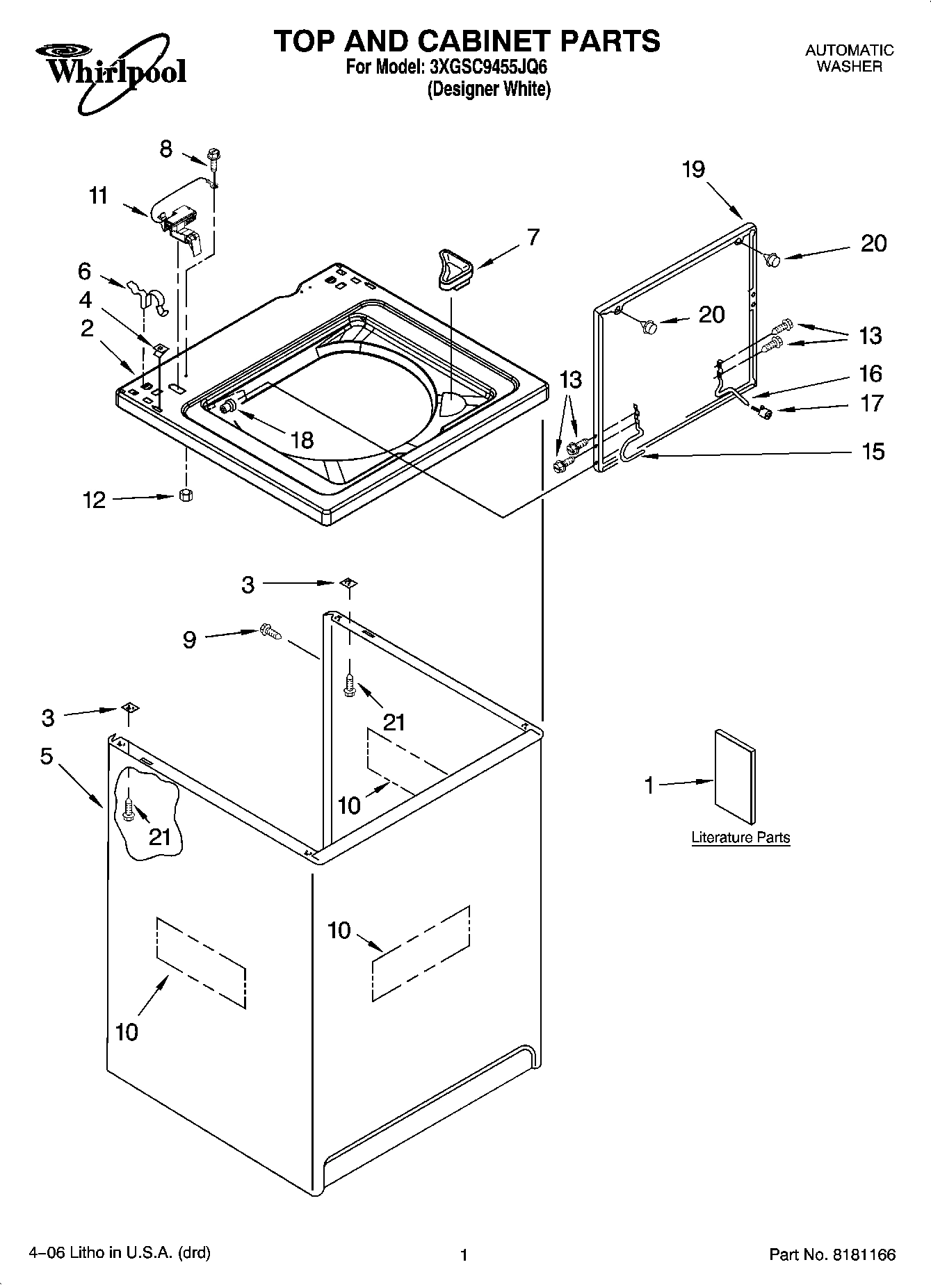 01 - TOP AND CABINET PARTS