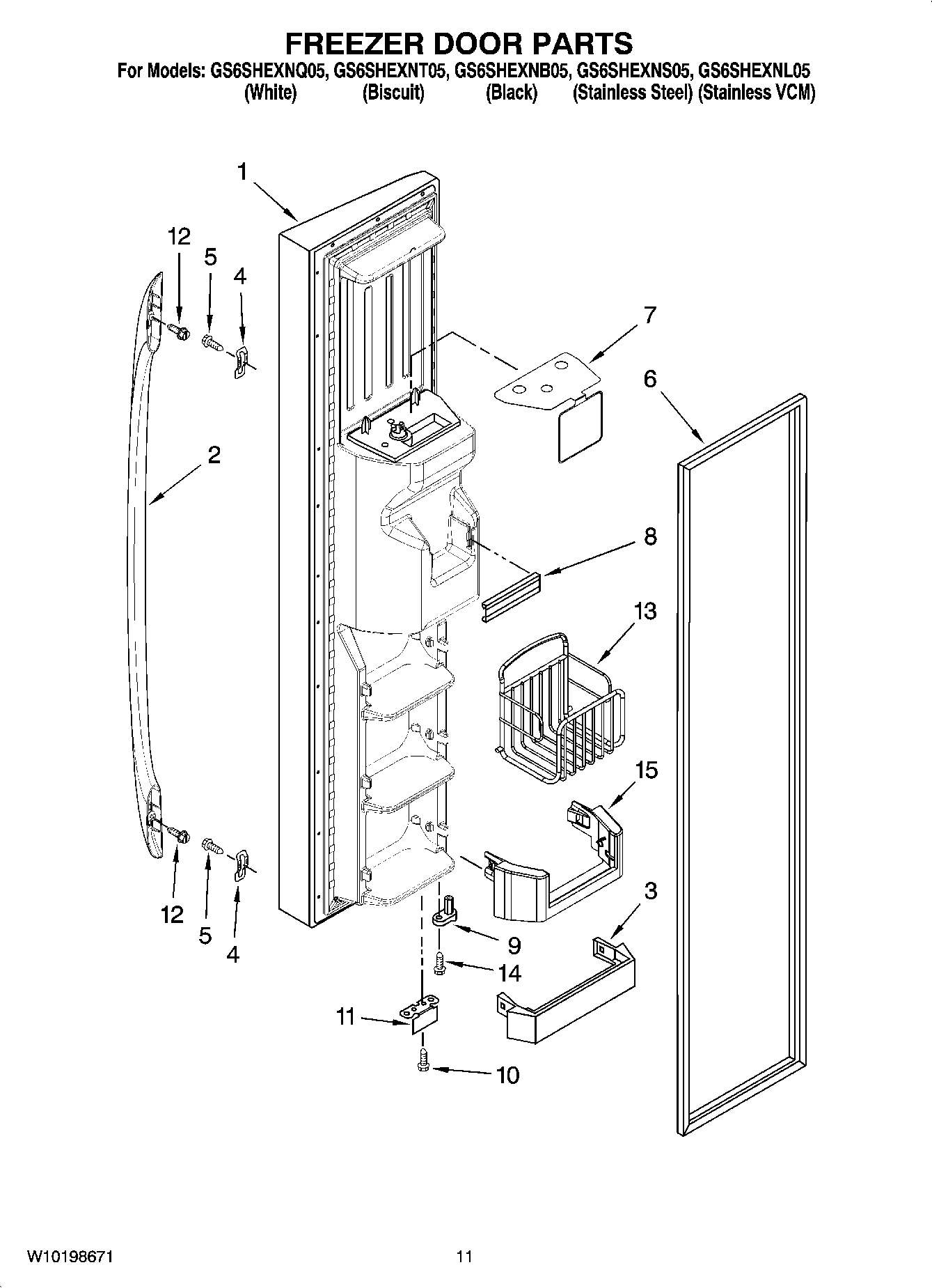 07 - FREEZER DOOR PARTS