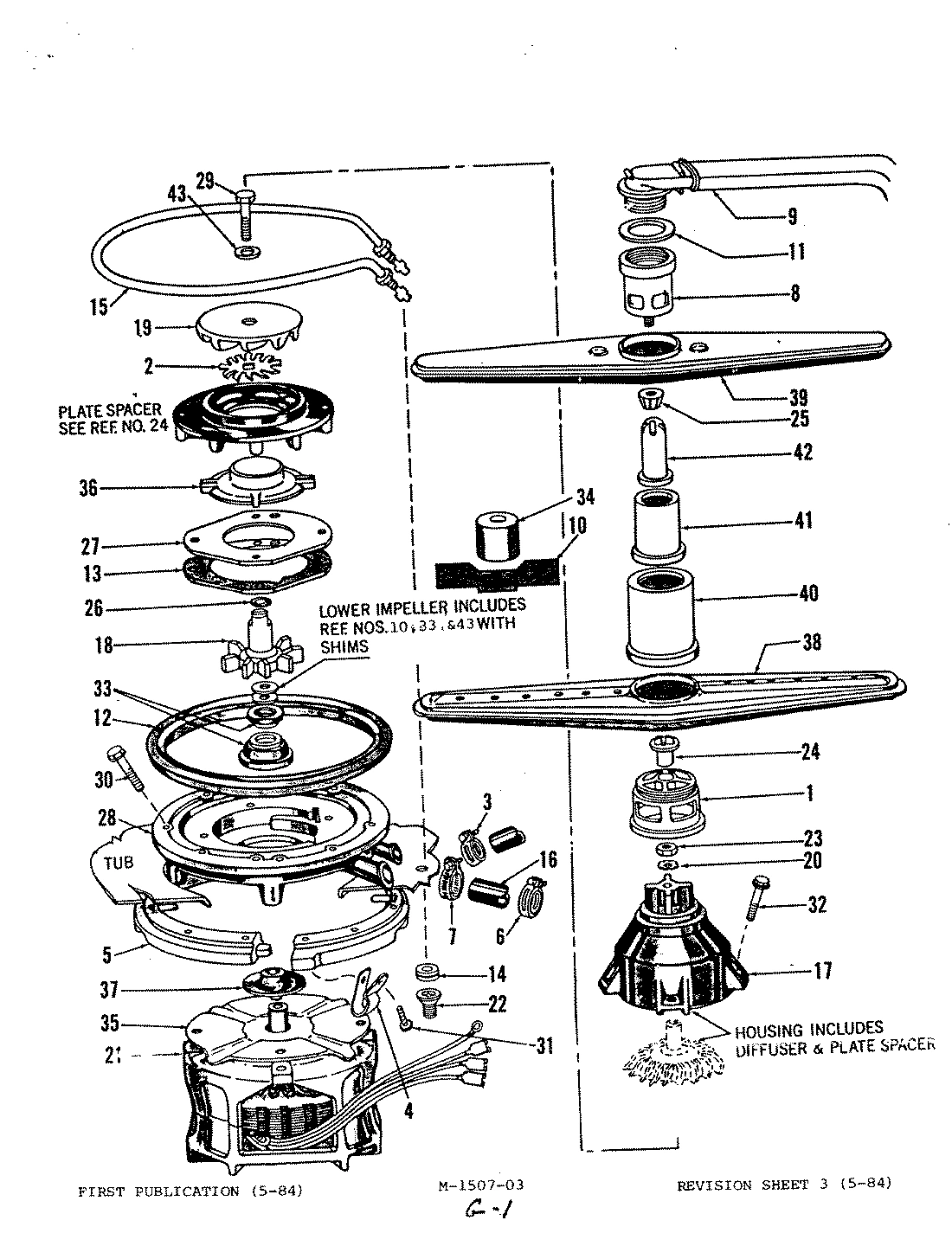 05 - MOTOR, HEATER & SPRAY ARM