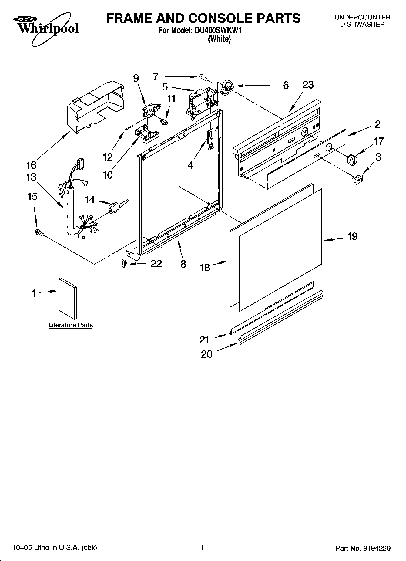 01 - FRAME AND CONSOLE PARTS