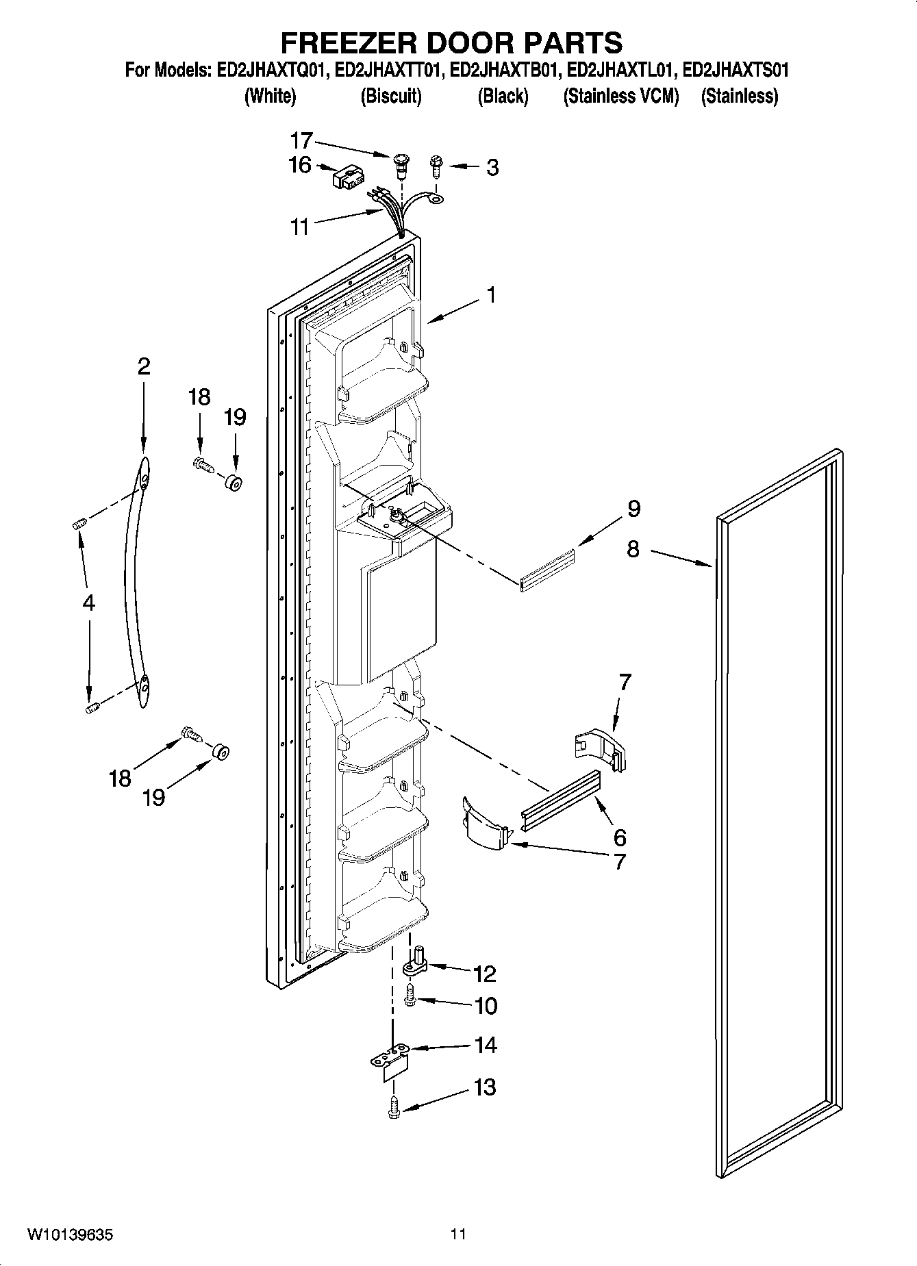 07 - FREEZER DOOR PARTS