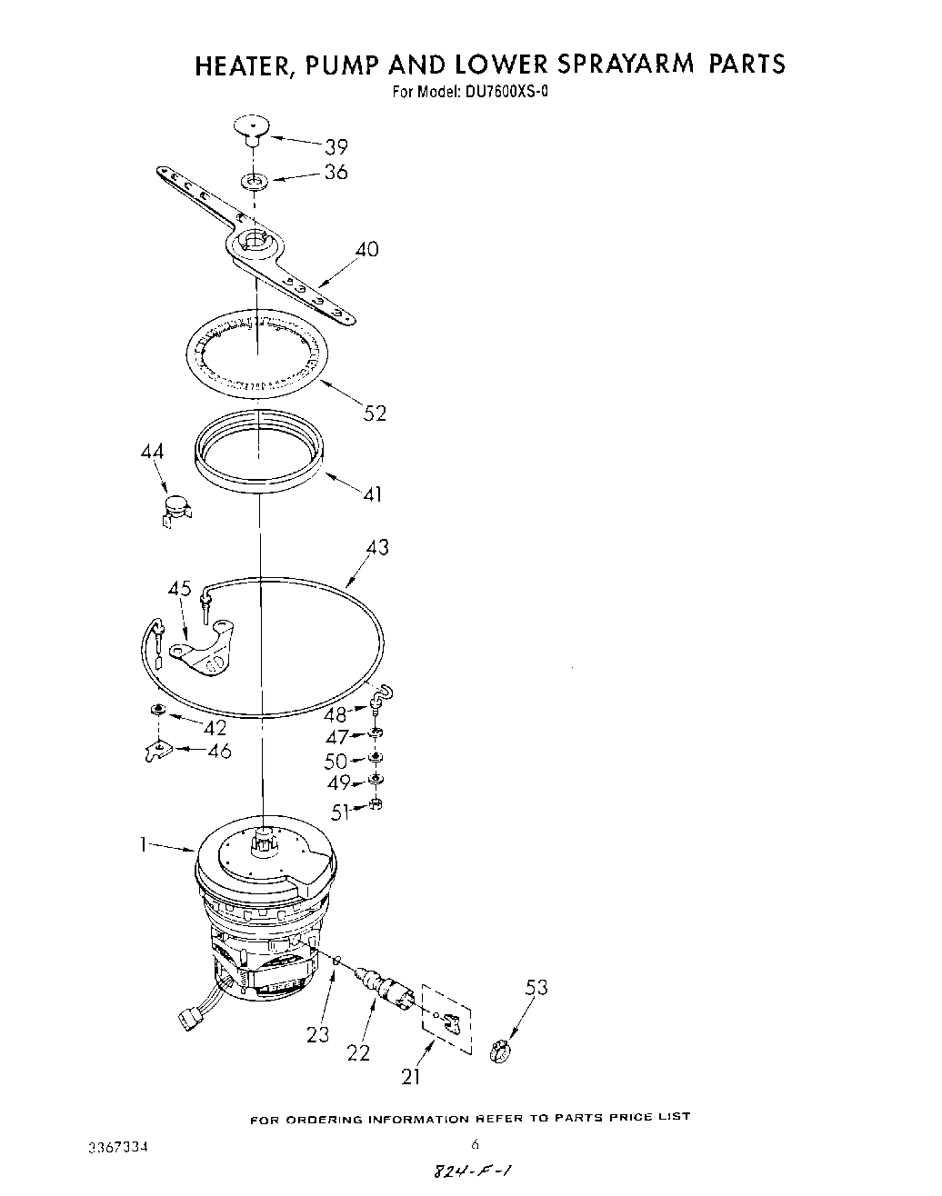 04 - HEATER, PUMP AND LOWER SPRAY ARM