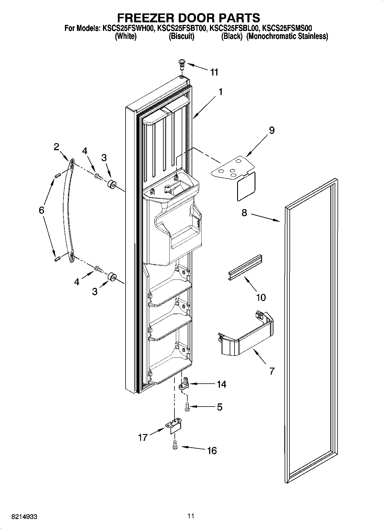 07 - FREEZER DOOR PARTS