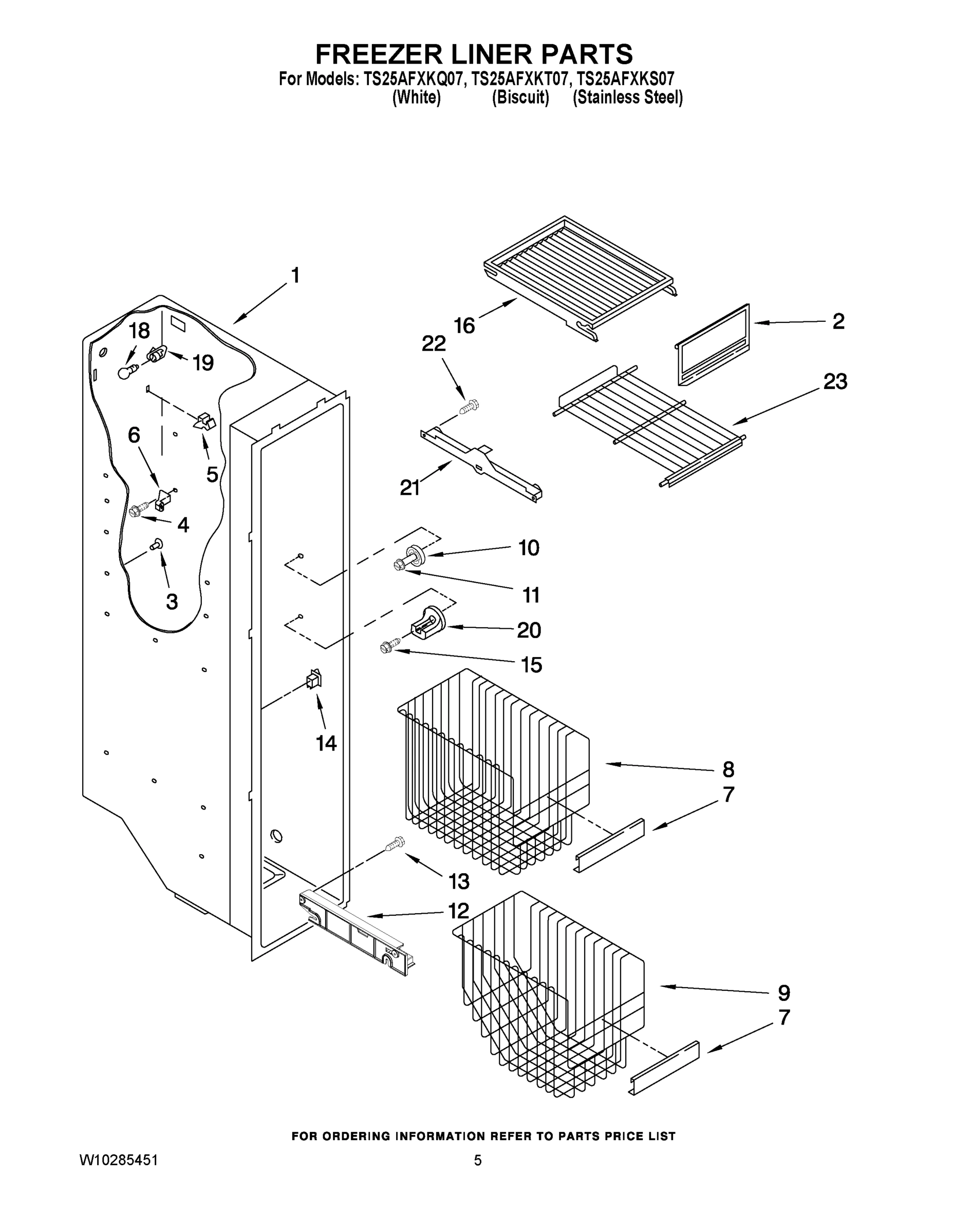 04 - FREEZER LINER PARTS