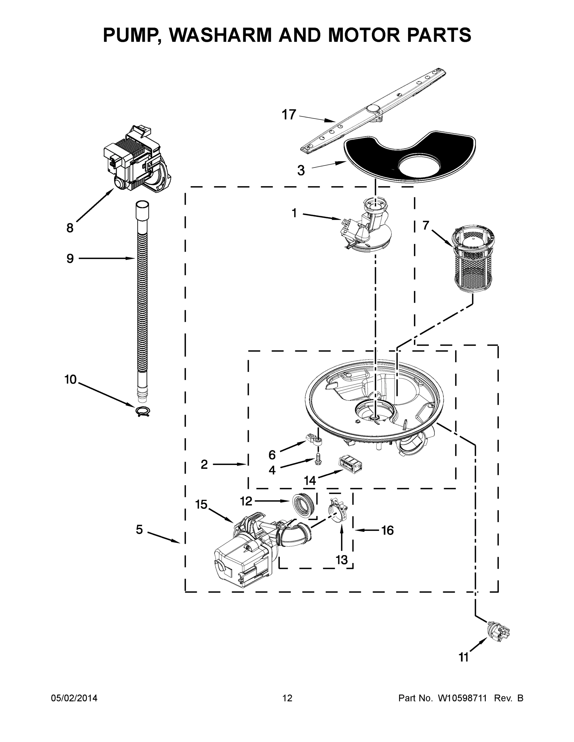 07 - PUMP, WASHARM AND MOTOR PARTS