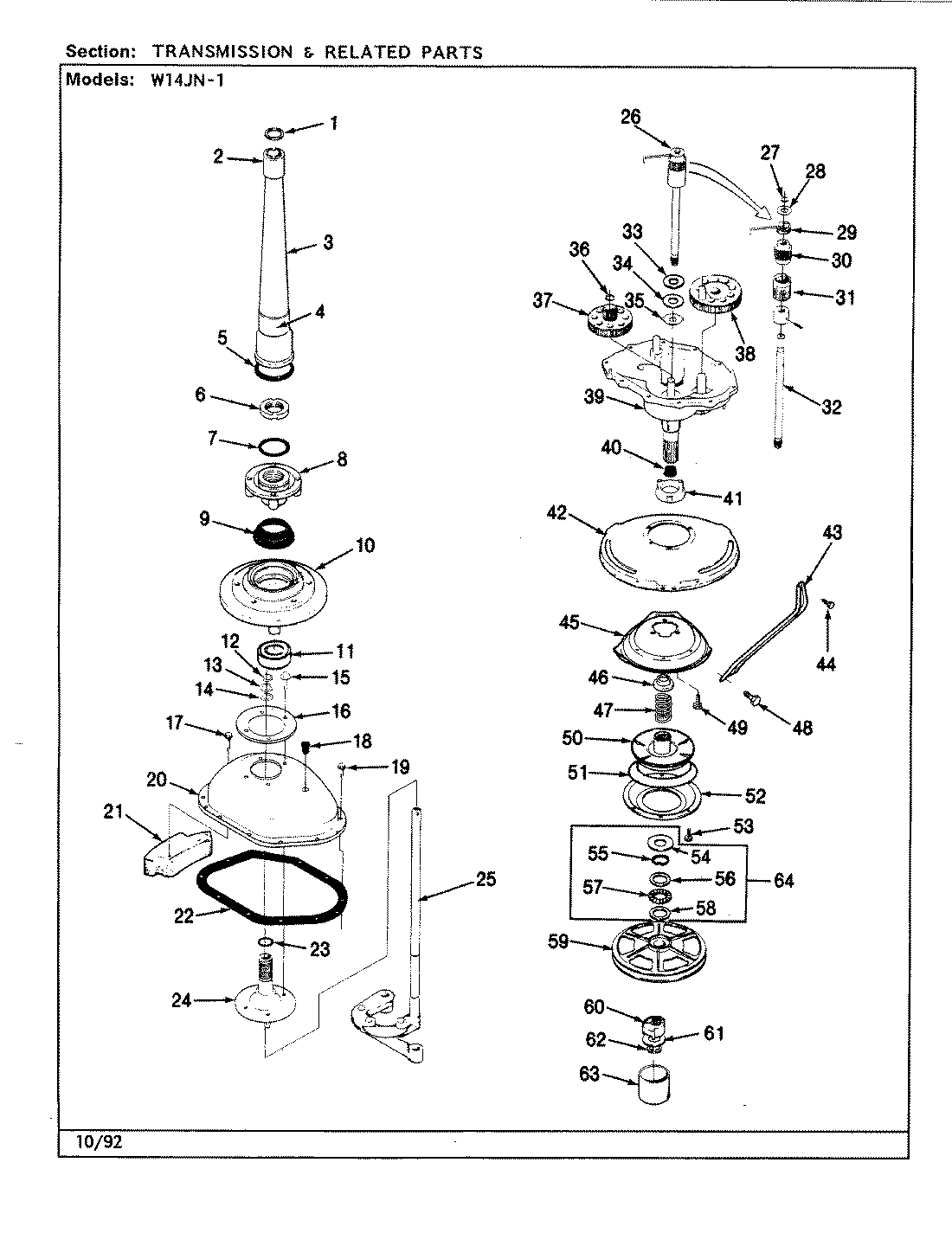 10 - TRANSMISSION & RELATED PARTS (REV. E-J)