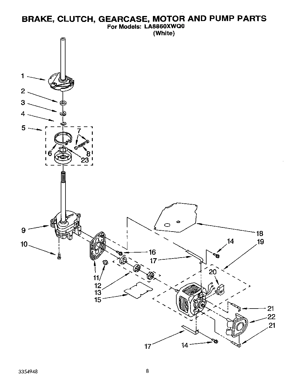 07 - BRAKE, CLUTCH, GEARCASE, MOTOR AND PUMP