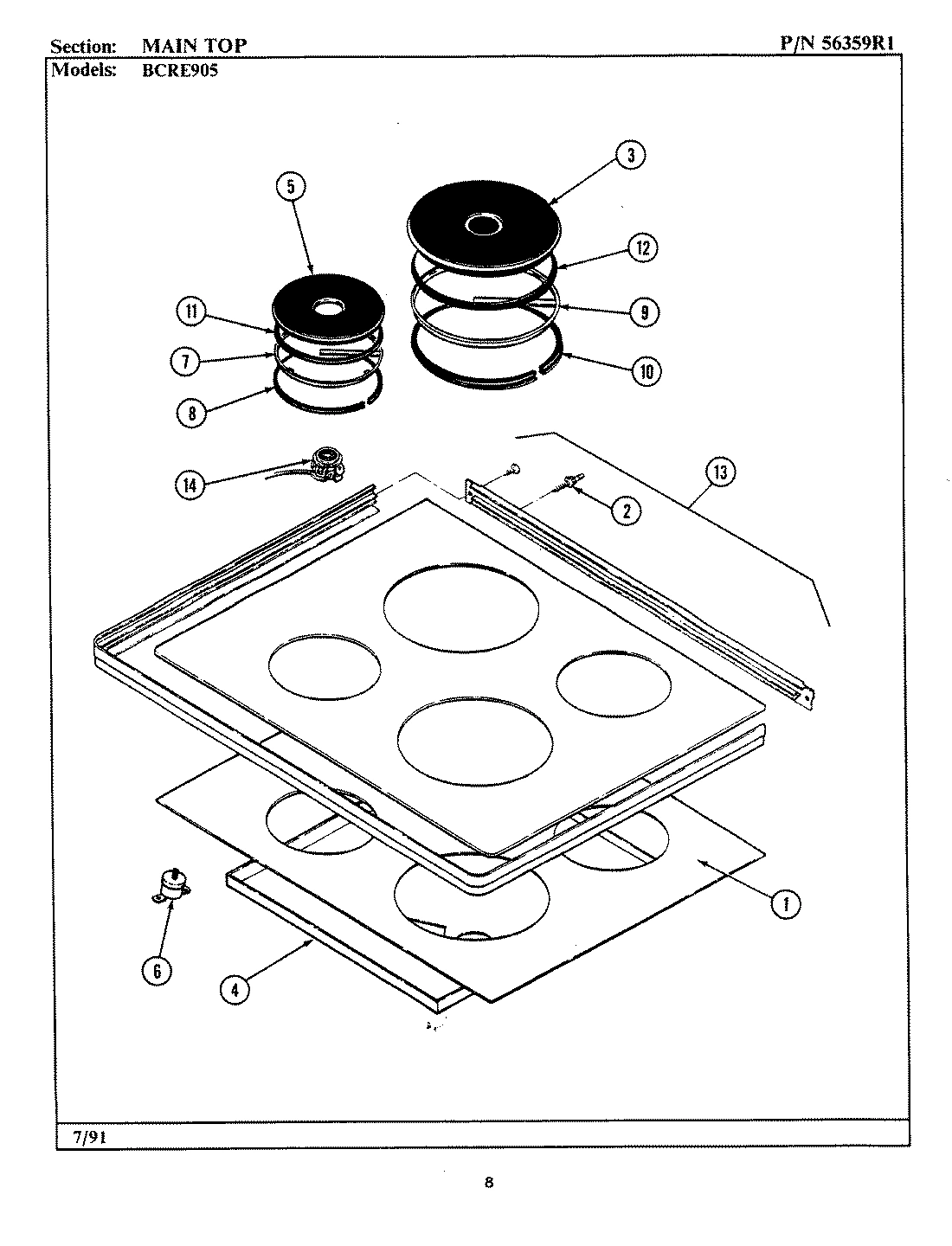 07 - TOP ASSEMBLY (BCRE905)