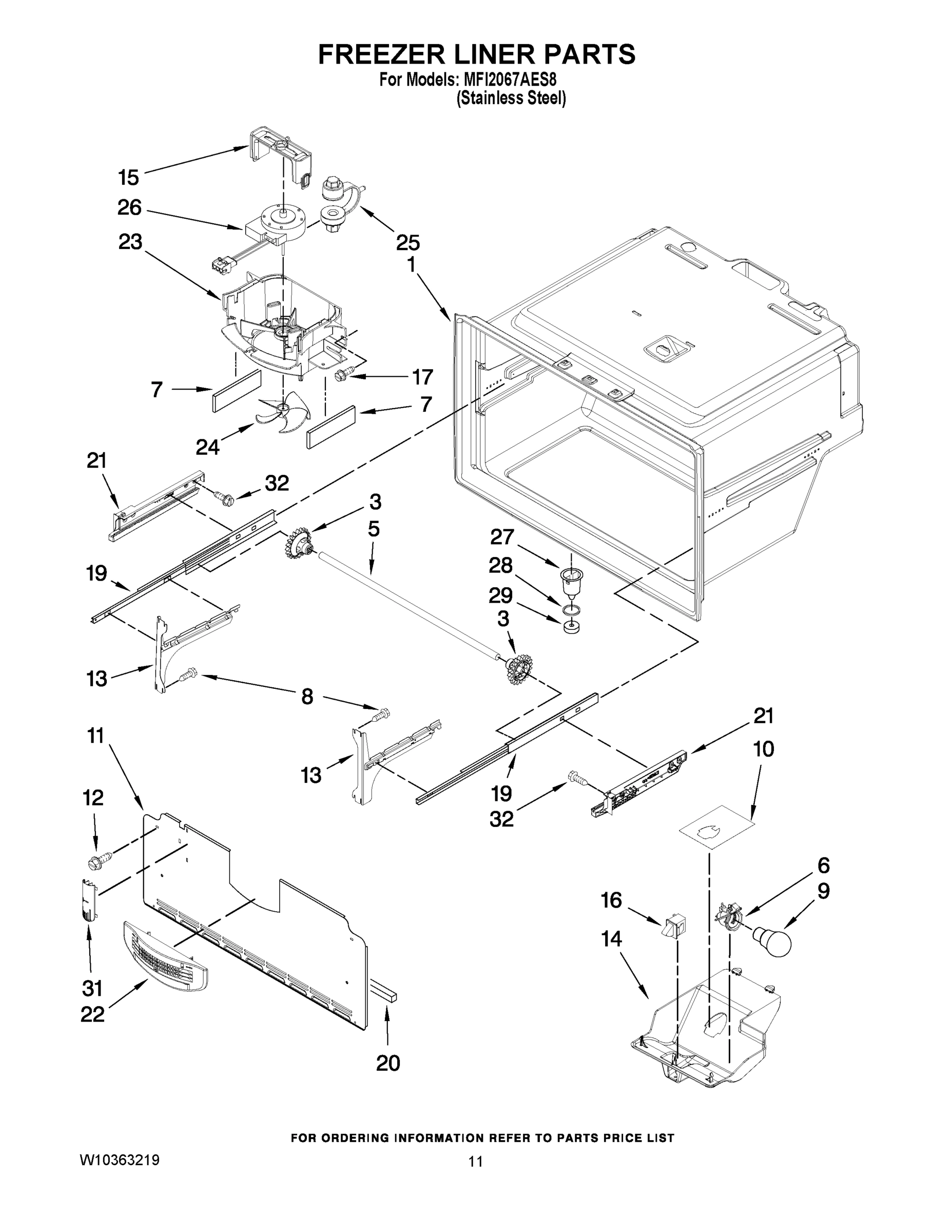 06 - FREEZER LINER PARTS