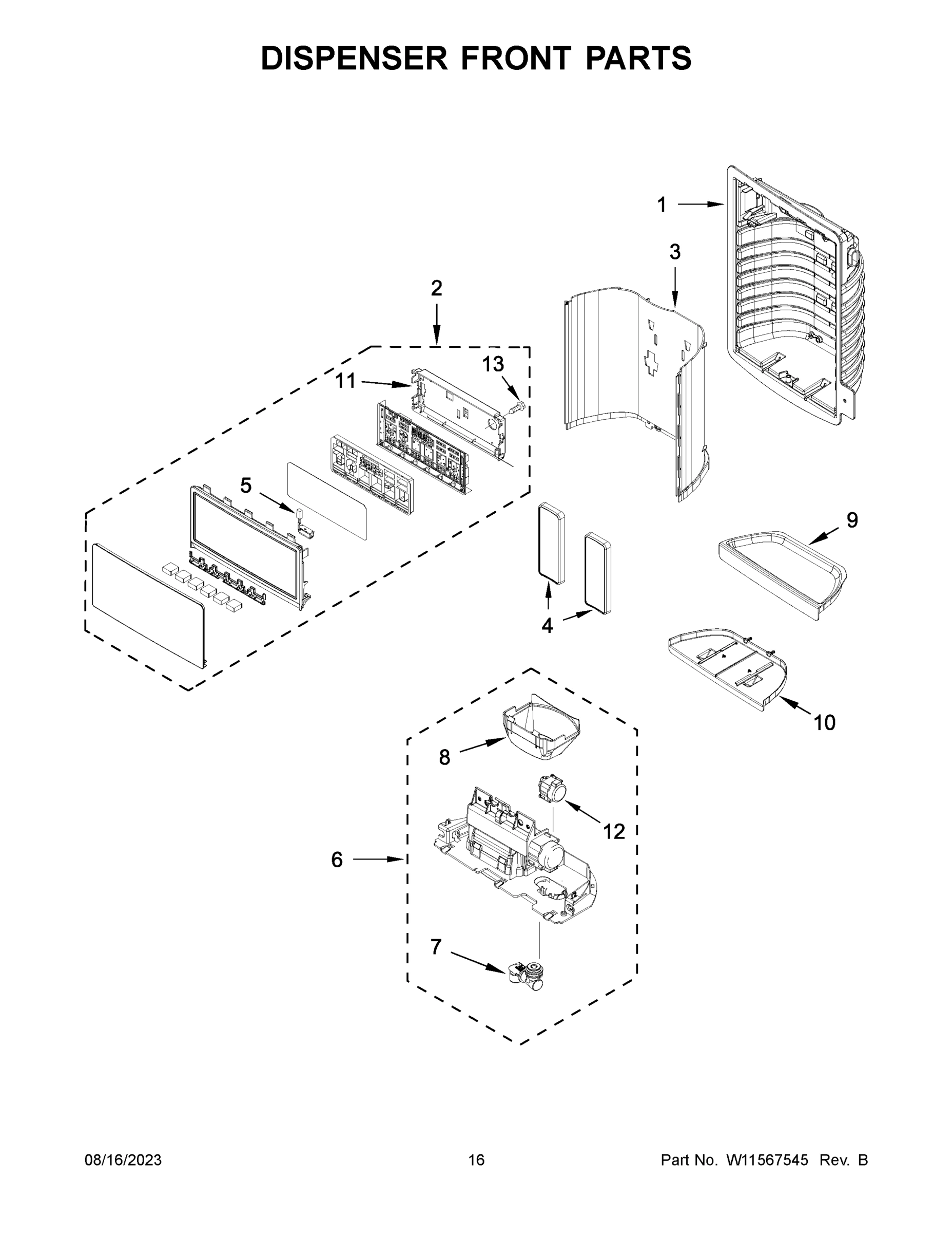 09 - DISPENSER FRONT PARTS