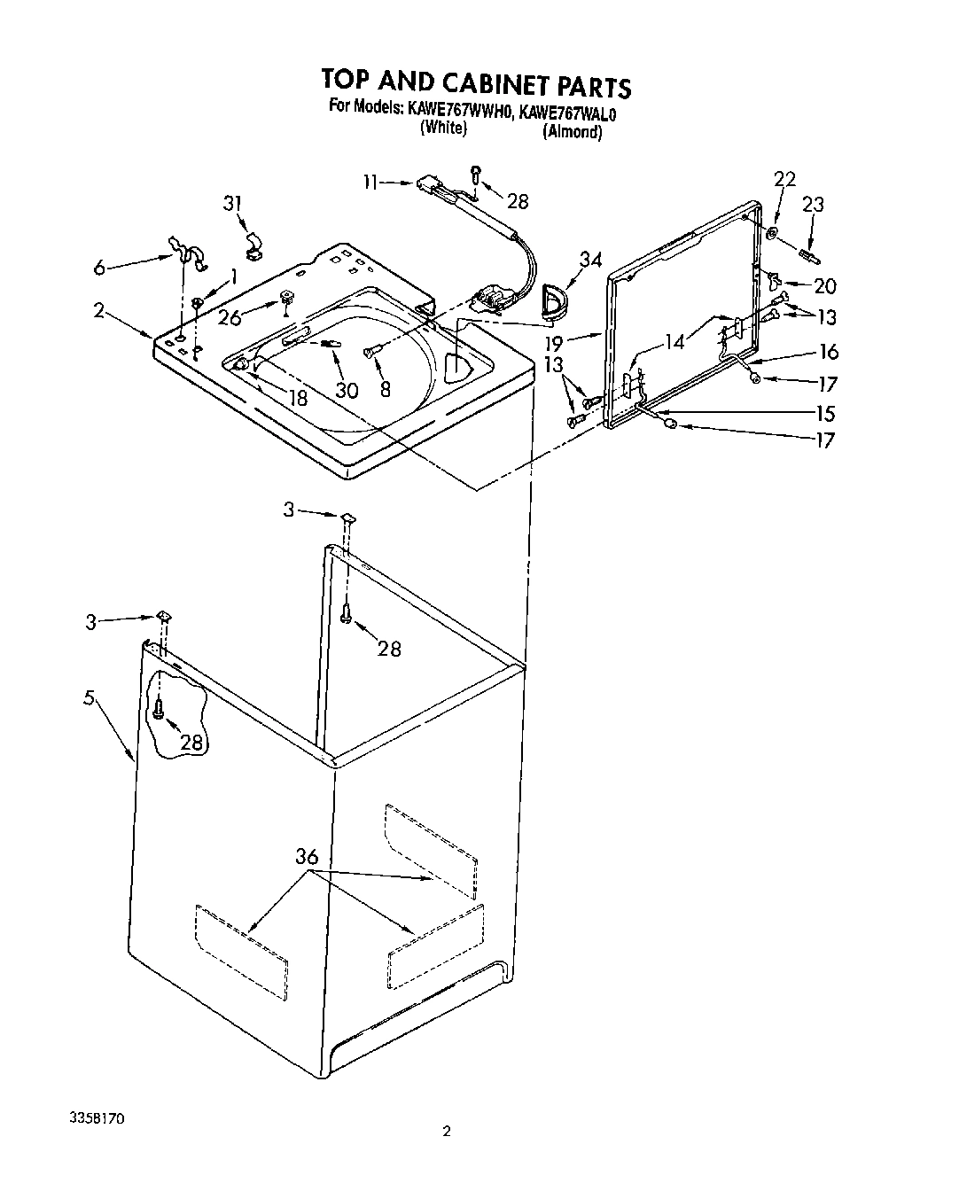 02 - TOP AND CABINET, LIT/OPTIONAL
