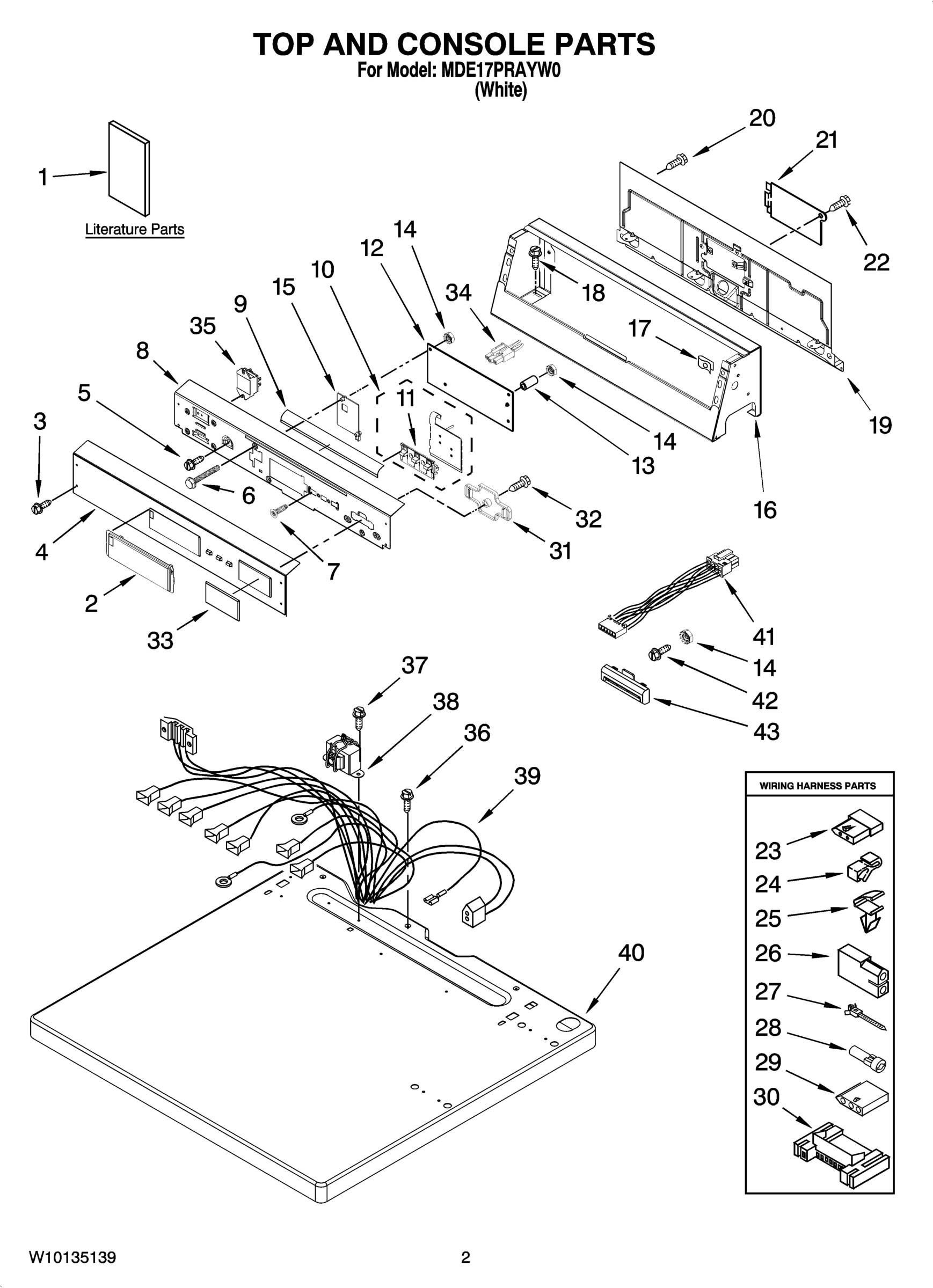 01 - TOP AND CONSOLE PARTS