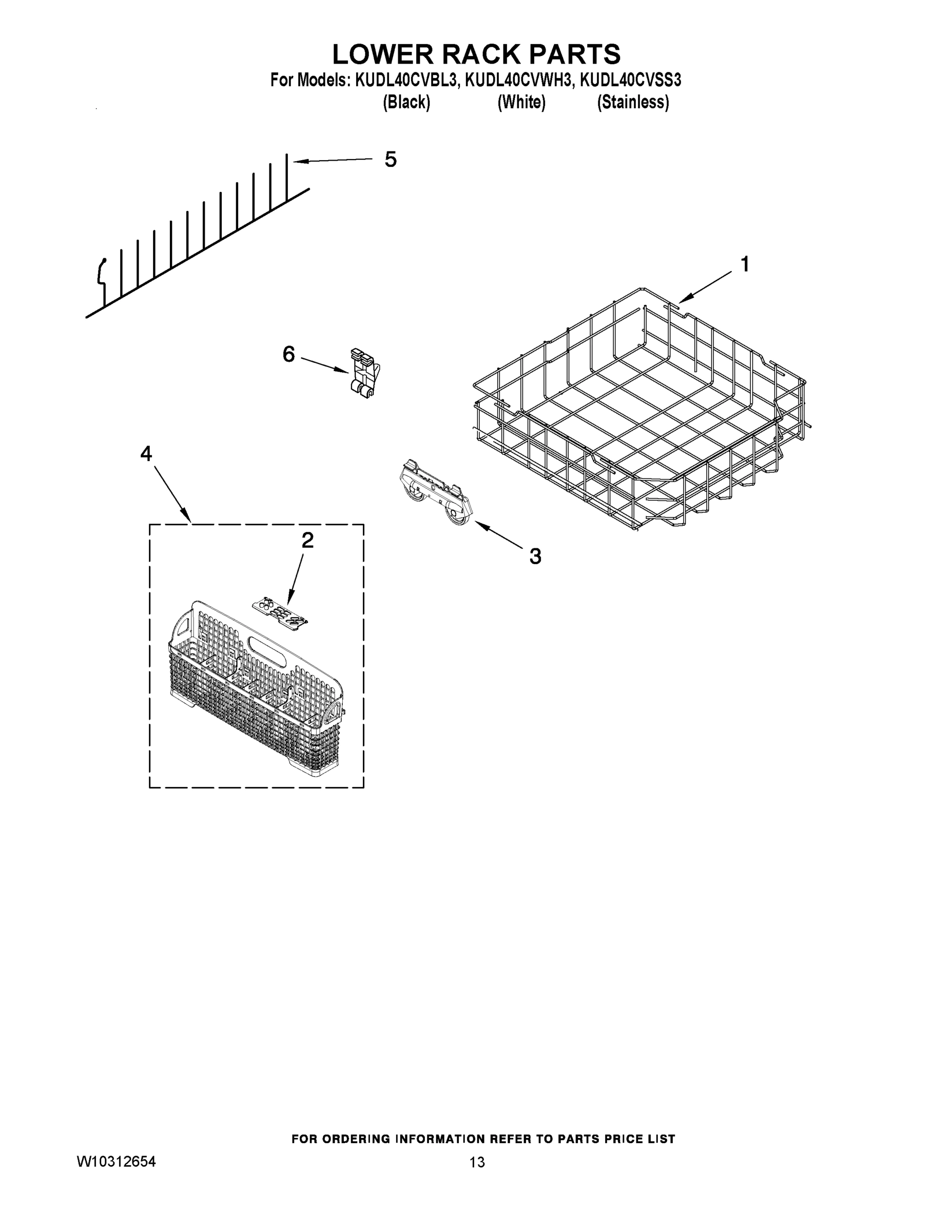 10 - LOWER RACK PARTS