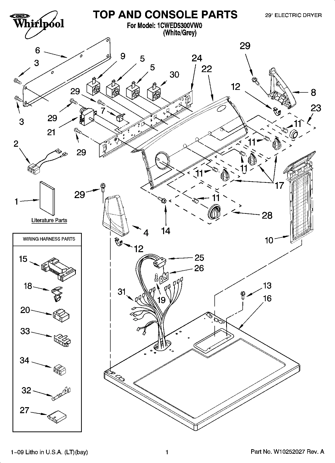 01 - TOP AND CONSOLE PARTS