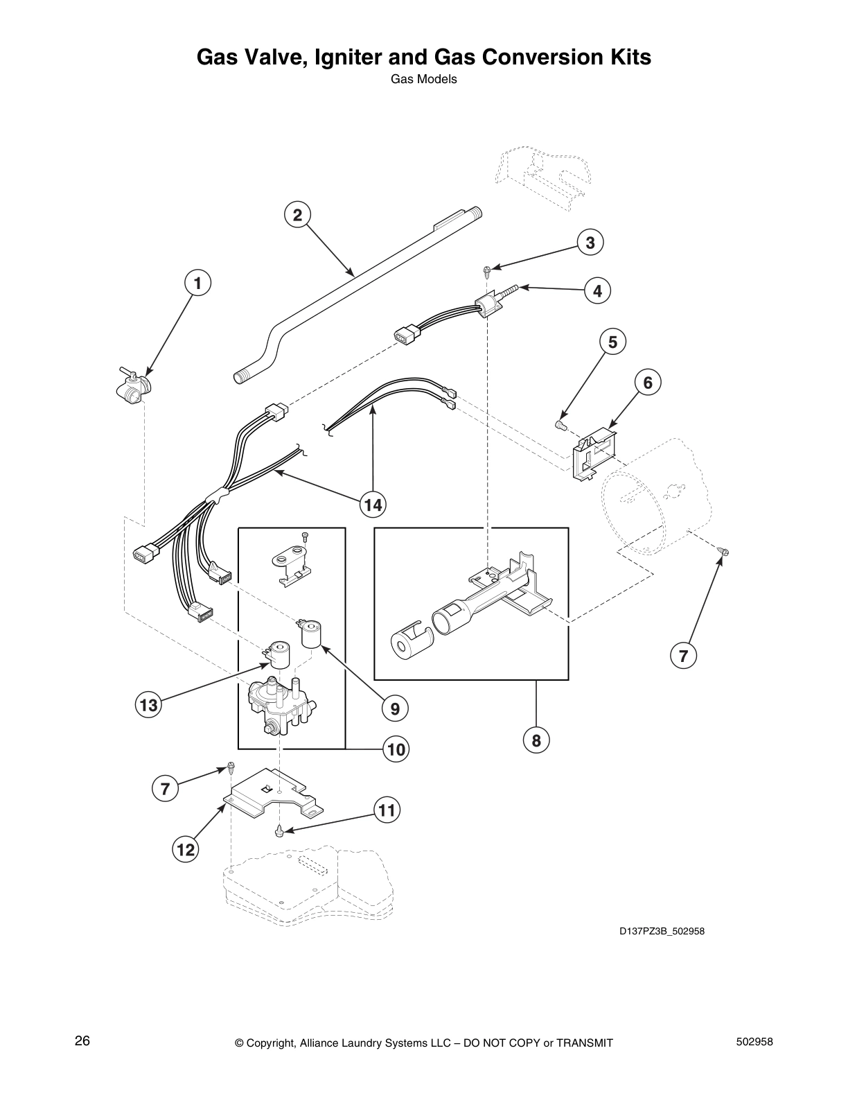 Gas Valve, Igniter and Gas Conversion Kits