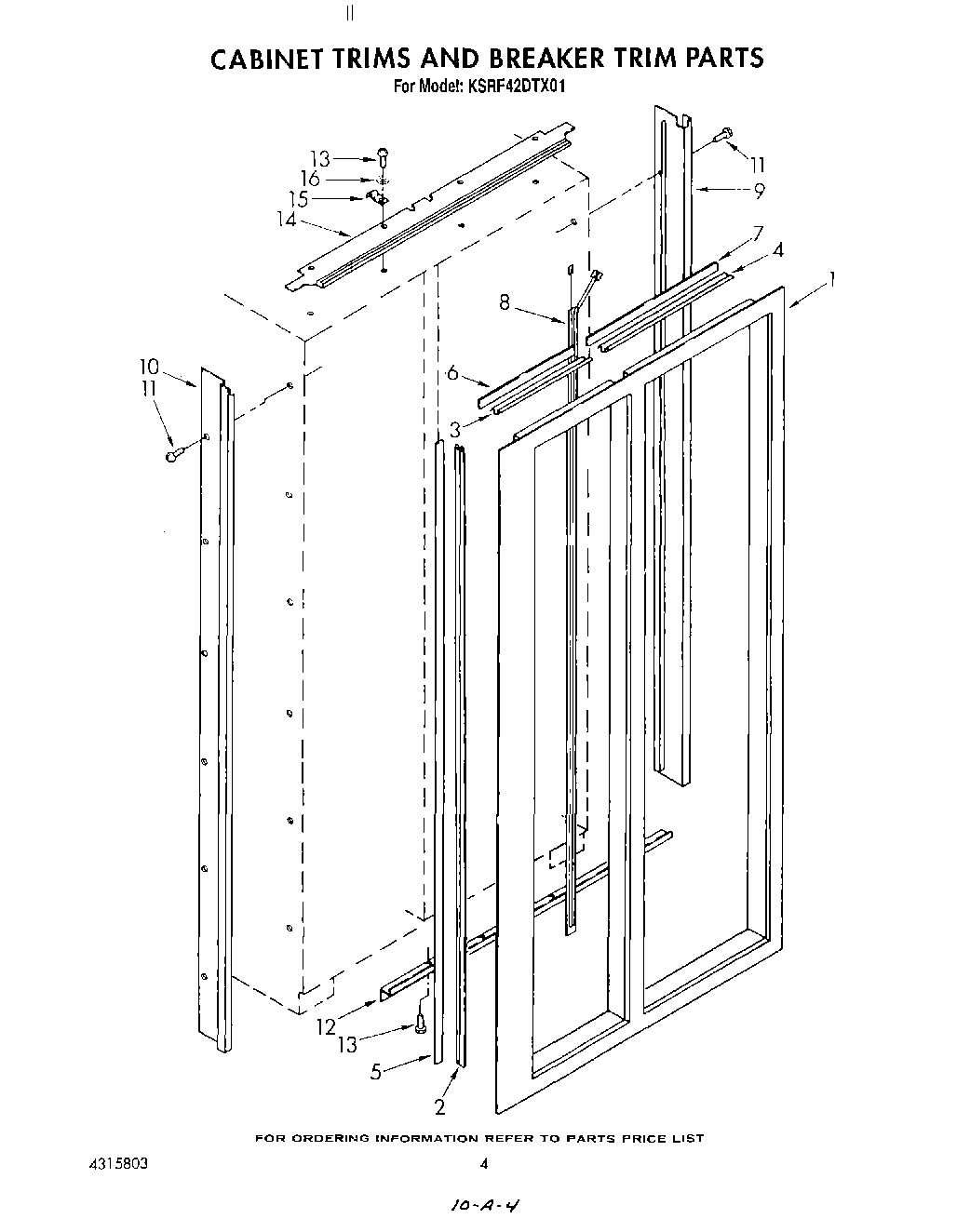 03 - CABINET TRIMS AND BREAKER TRIM
